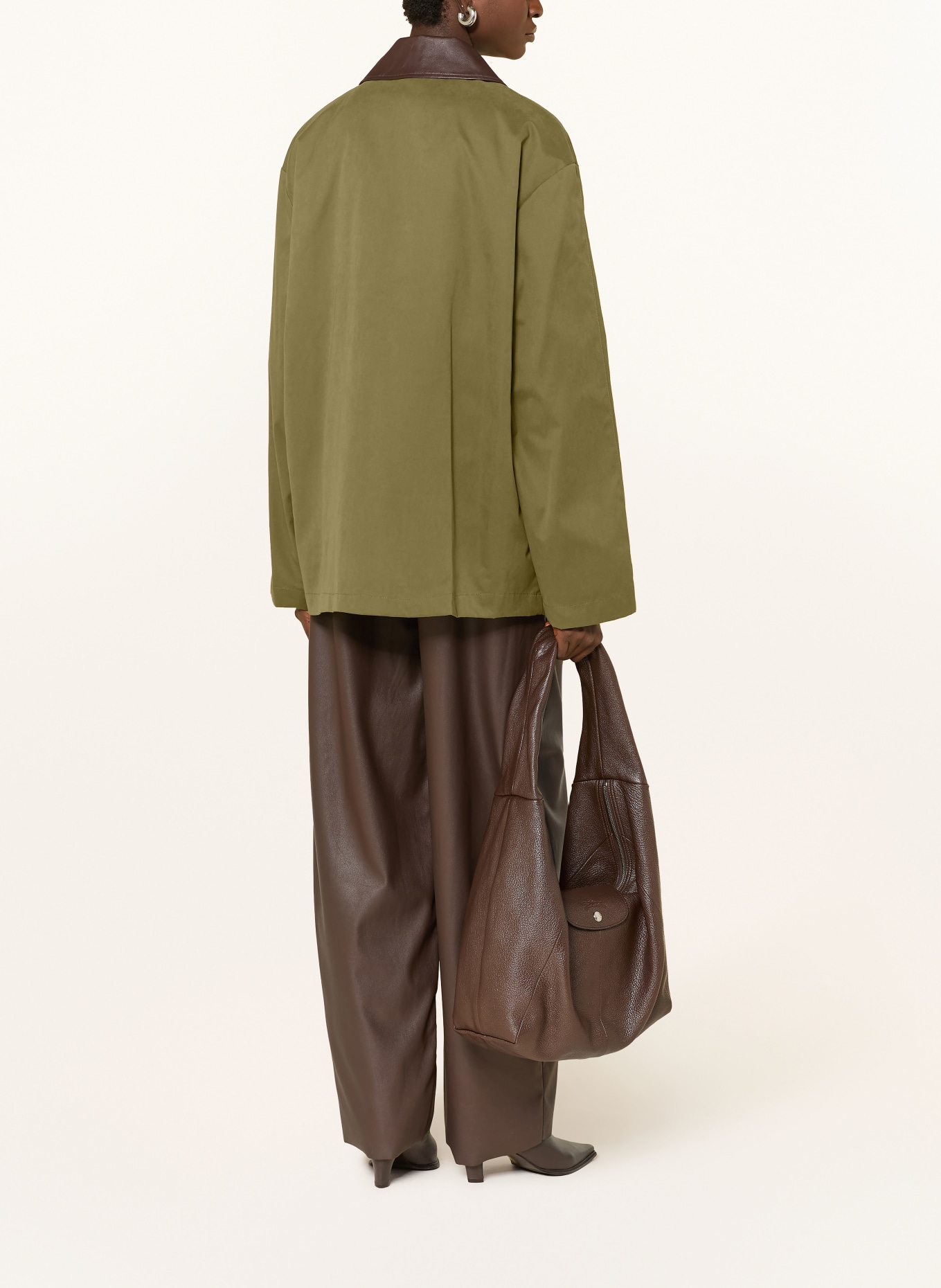 LIU JO 2-in-1-Jacke: OLIV / DUNKELBRAUN