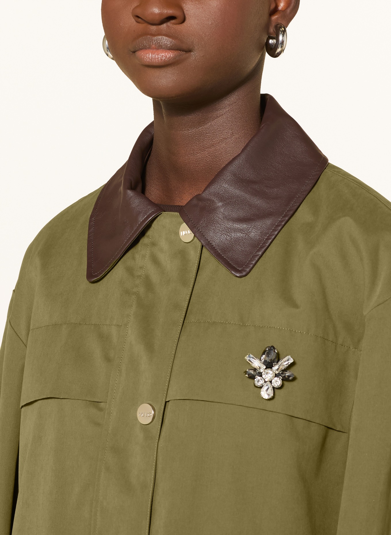 LIU JO 2-in-1-Jacke: OLIV / DUNKELBRAUN