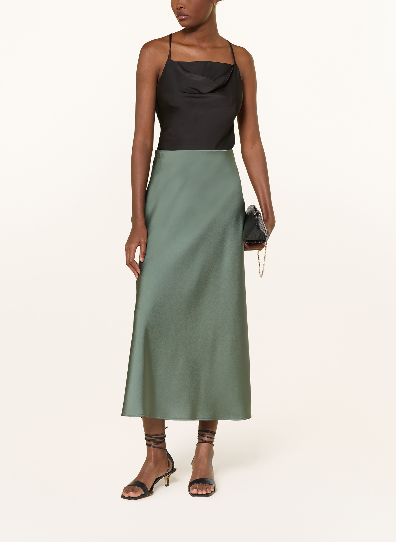 V by Vera Mont jupe en satin: GROEN