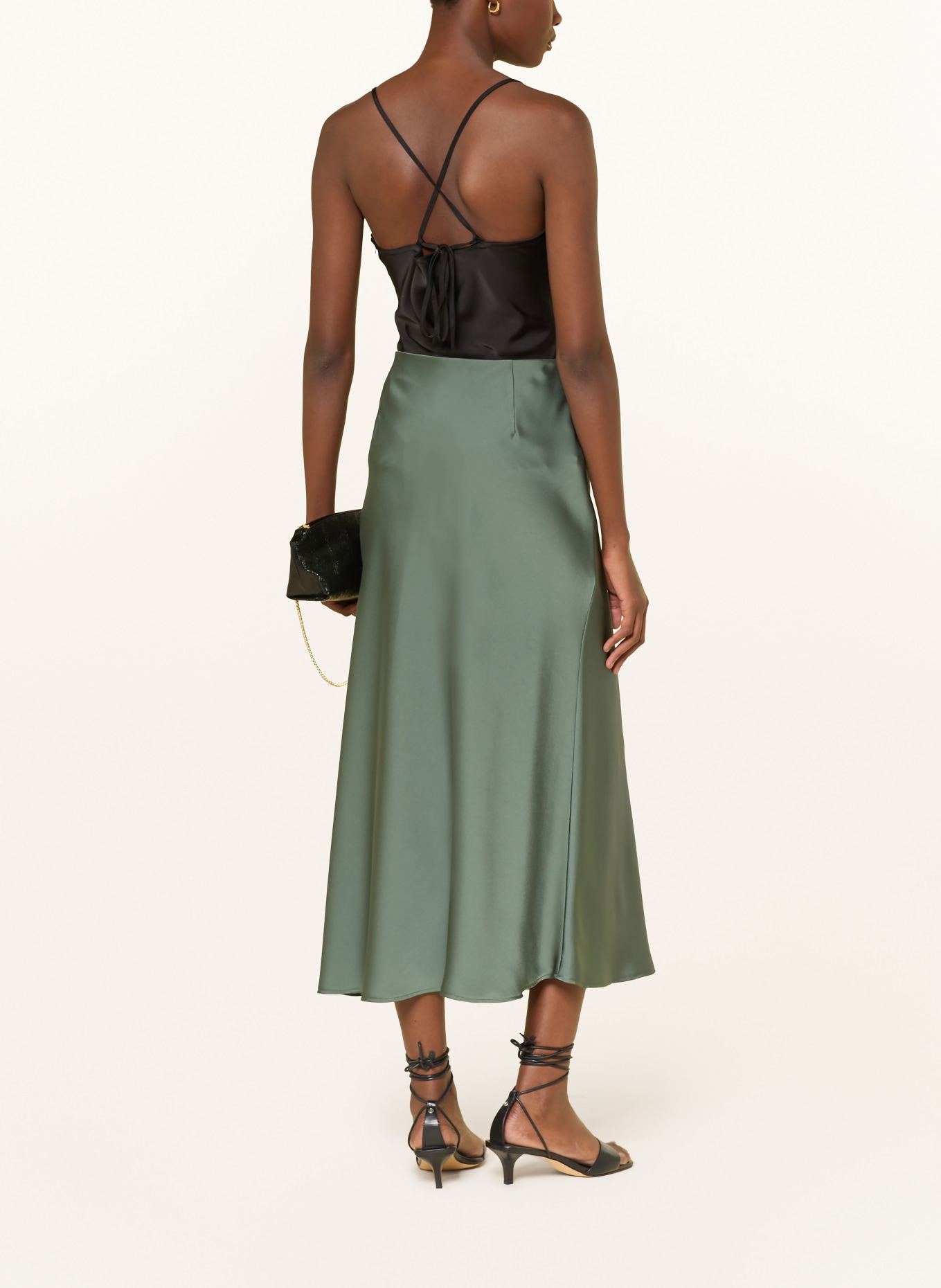 V by Vera Mont jupe en satin: GROEN