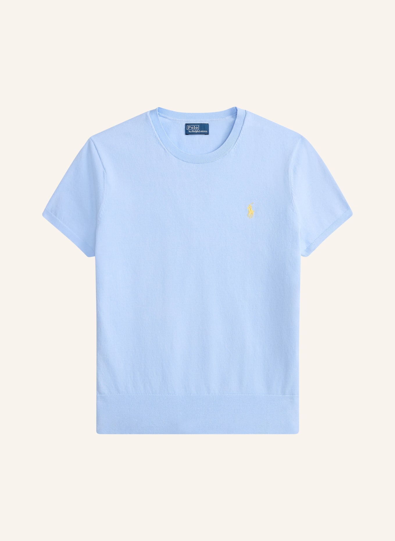 POLO RALPH LAUREN Strickshirt: HELLBLAU / GELB