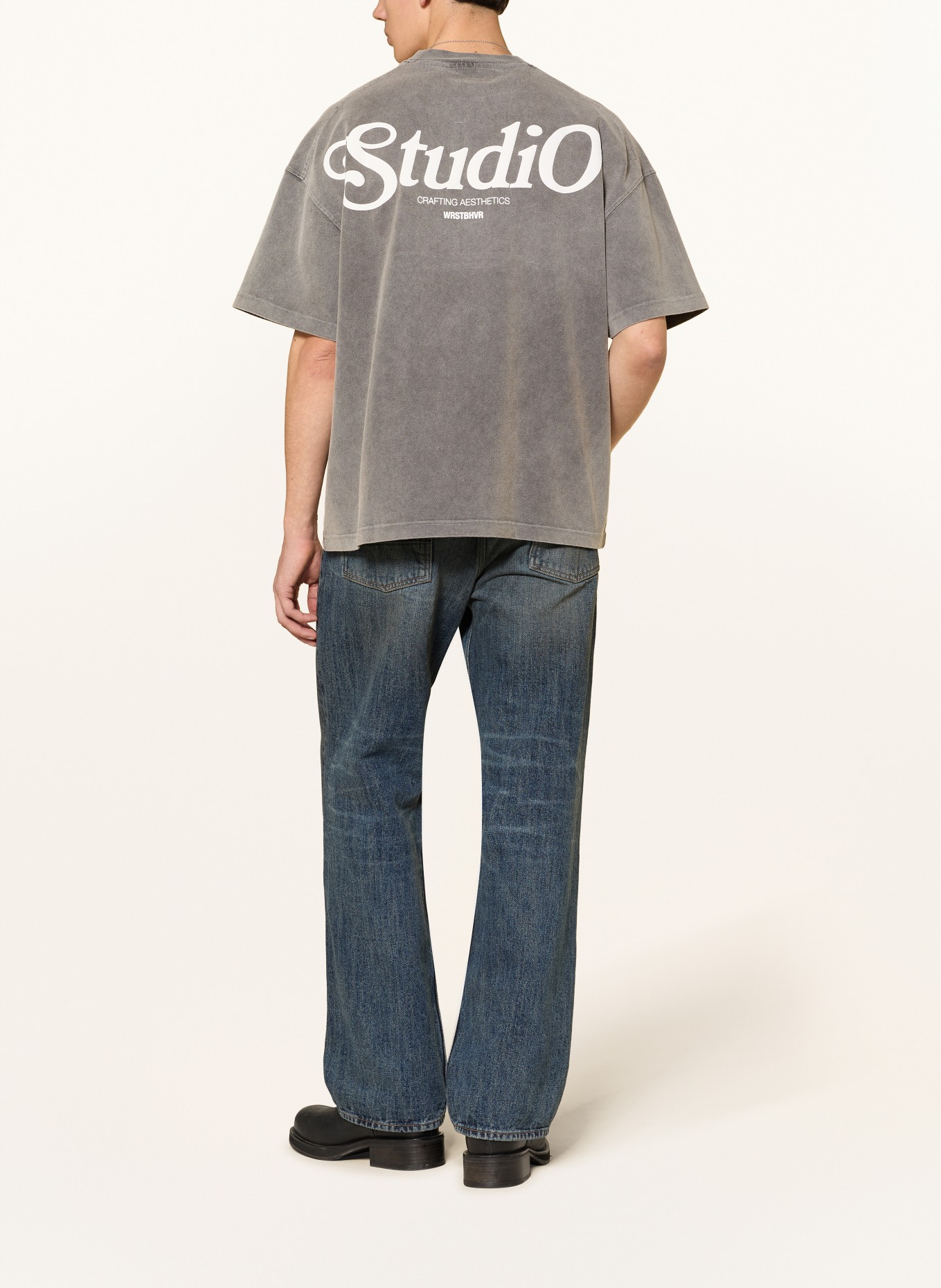 WRSTBHVR REEN V2 T-shirt: GRAY / WHITE