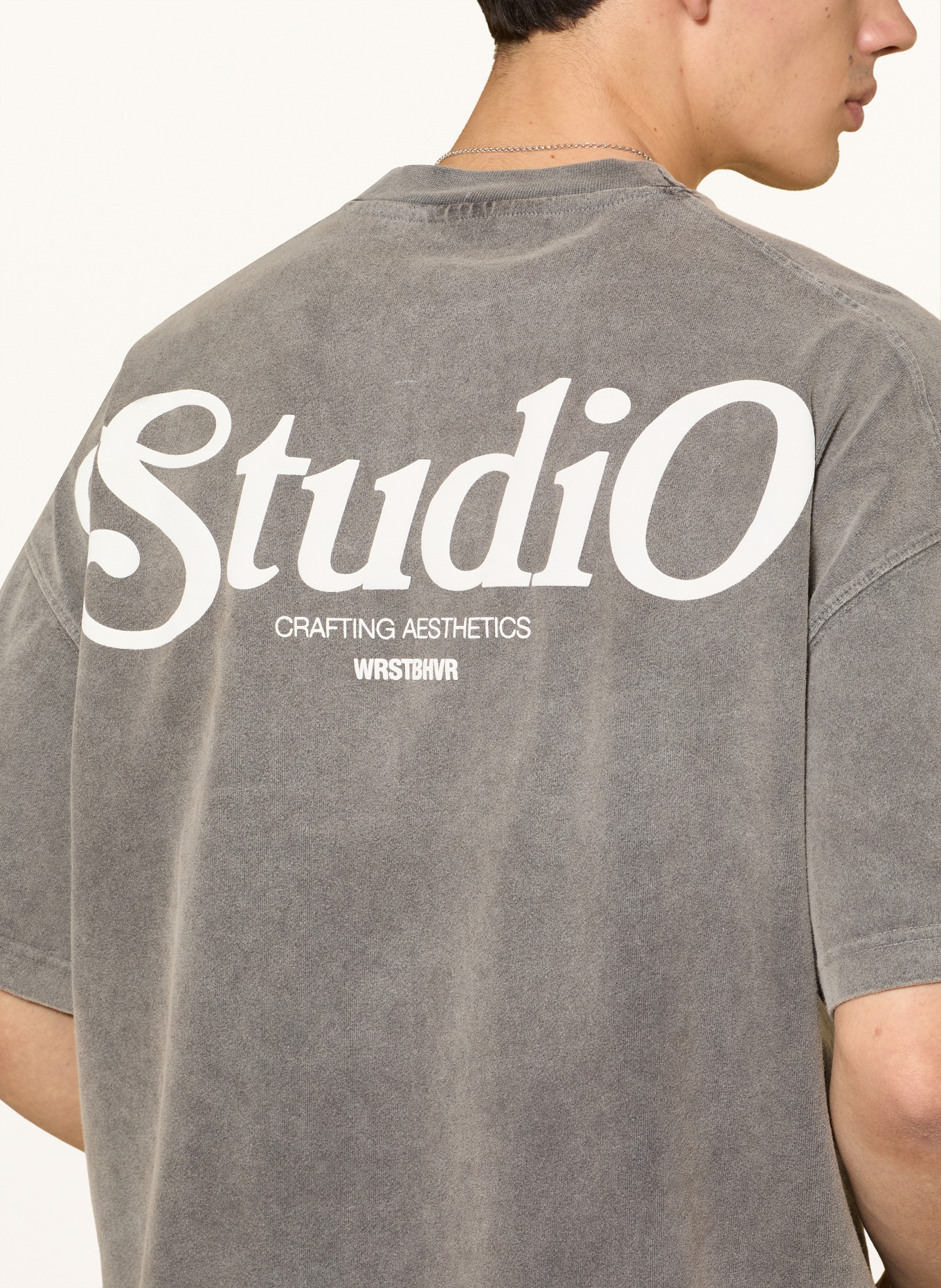 WRSTBHVR REEN V2 T-shirt: GRAY / WHITE