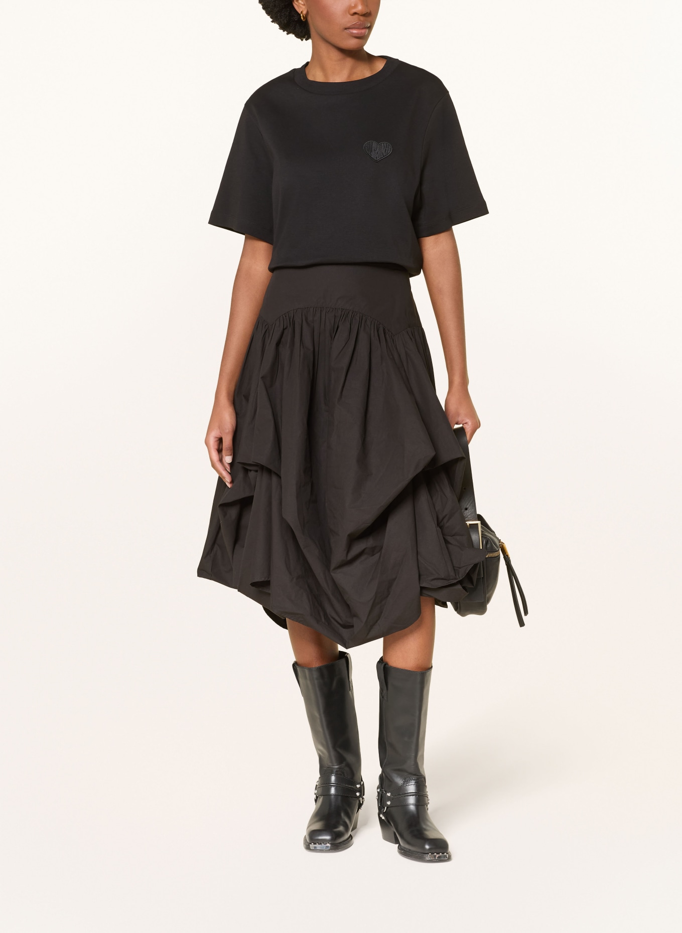 ALLSAINTS Koszulka LOVER LISA: CZARNY