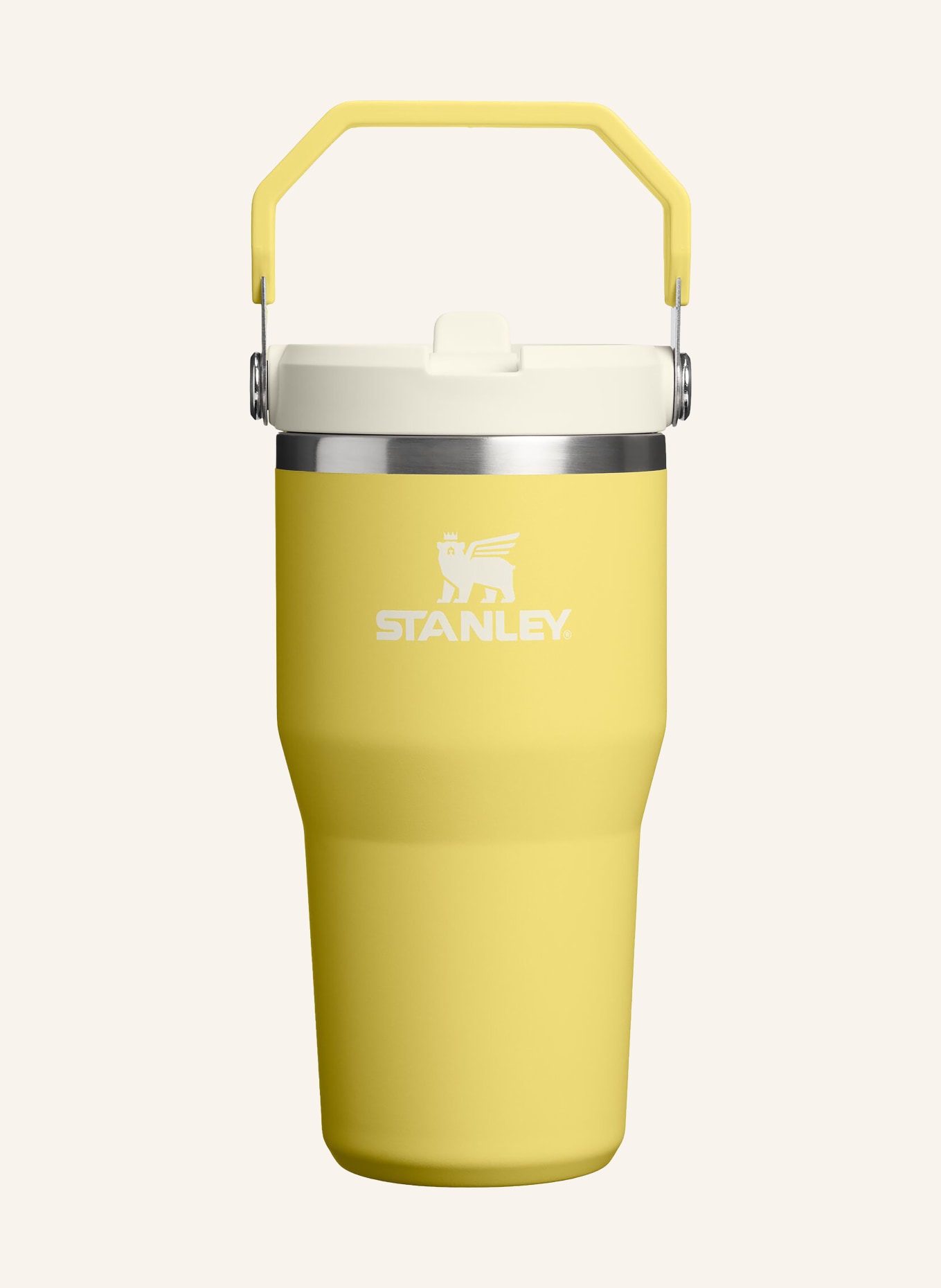 STANLEY Thermosbeker THE ICEFLOW™ FLIP STRAW 2.0: GEEL / ZILVER / LICHTGEEL