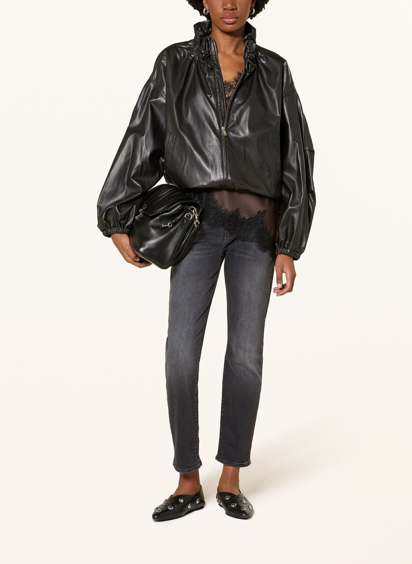 7 for all mankind Skinny džíny RELAXED SKINNY: 1NS Blacky