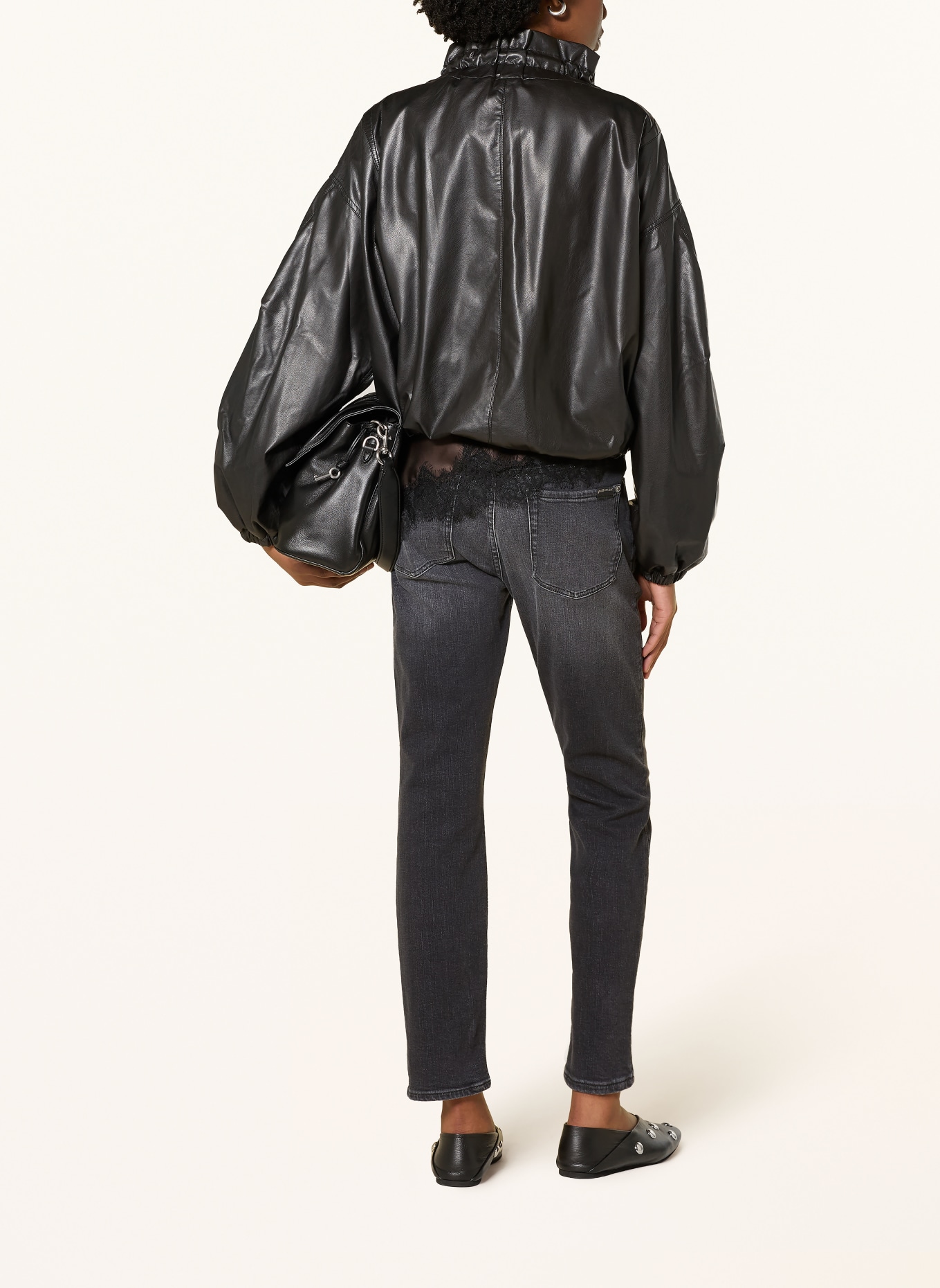 7 for all mankind Skinny džíny RELAXED SKINNY: 1NS Blacky