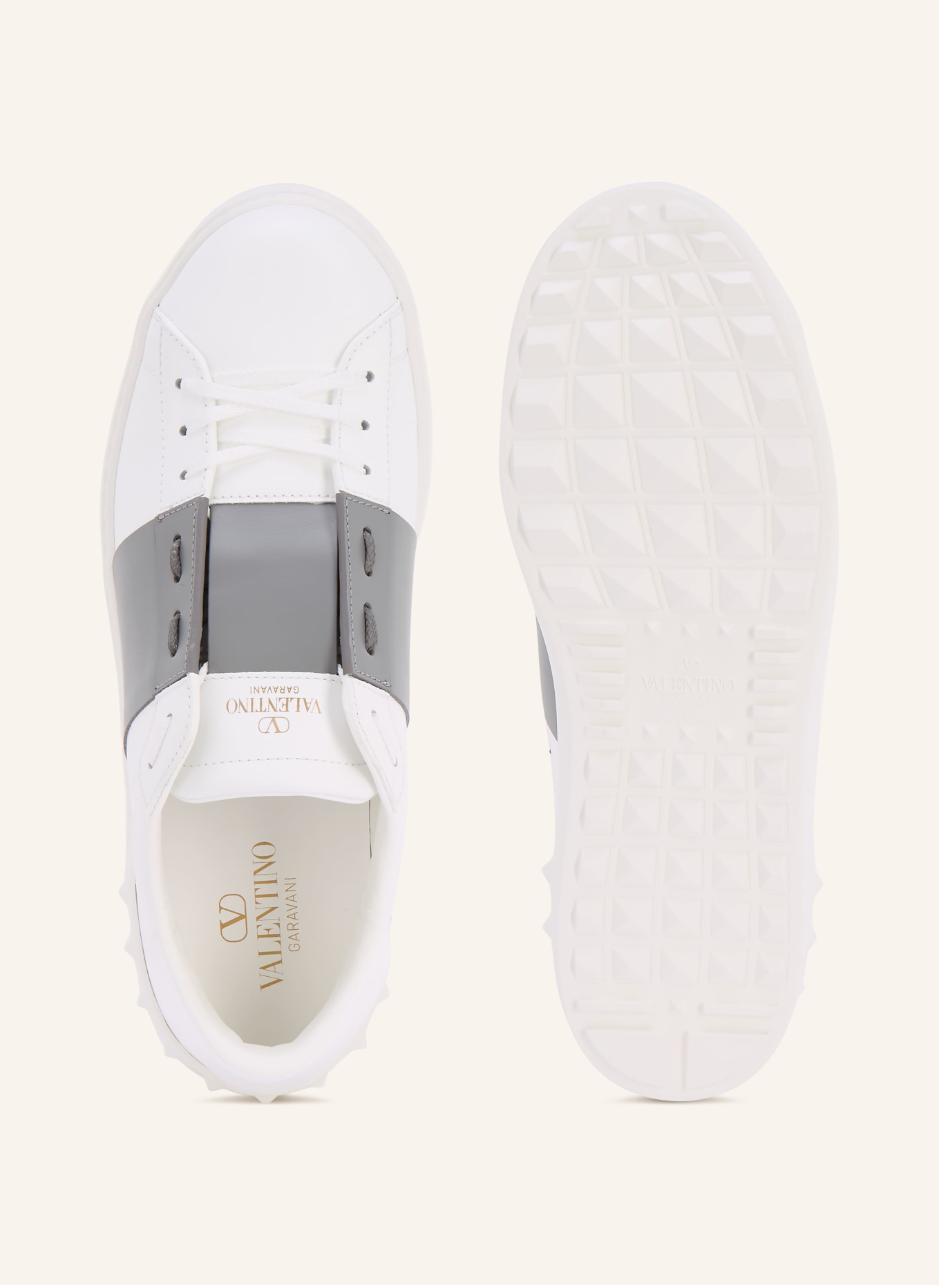 VALENTINO GARAVANI Sneakers OPEN: WHITE / GRAY
