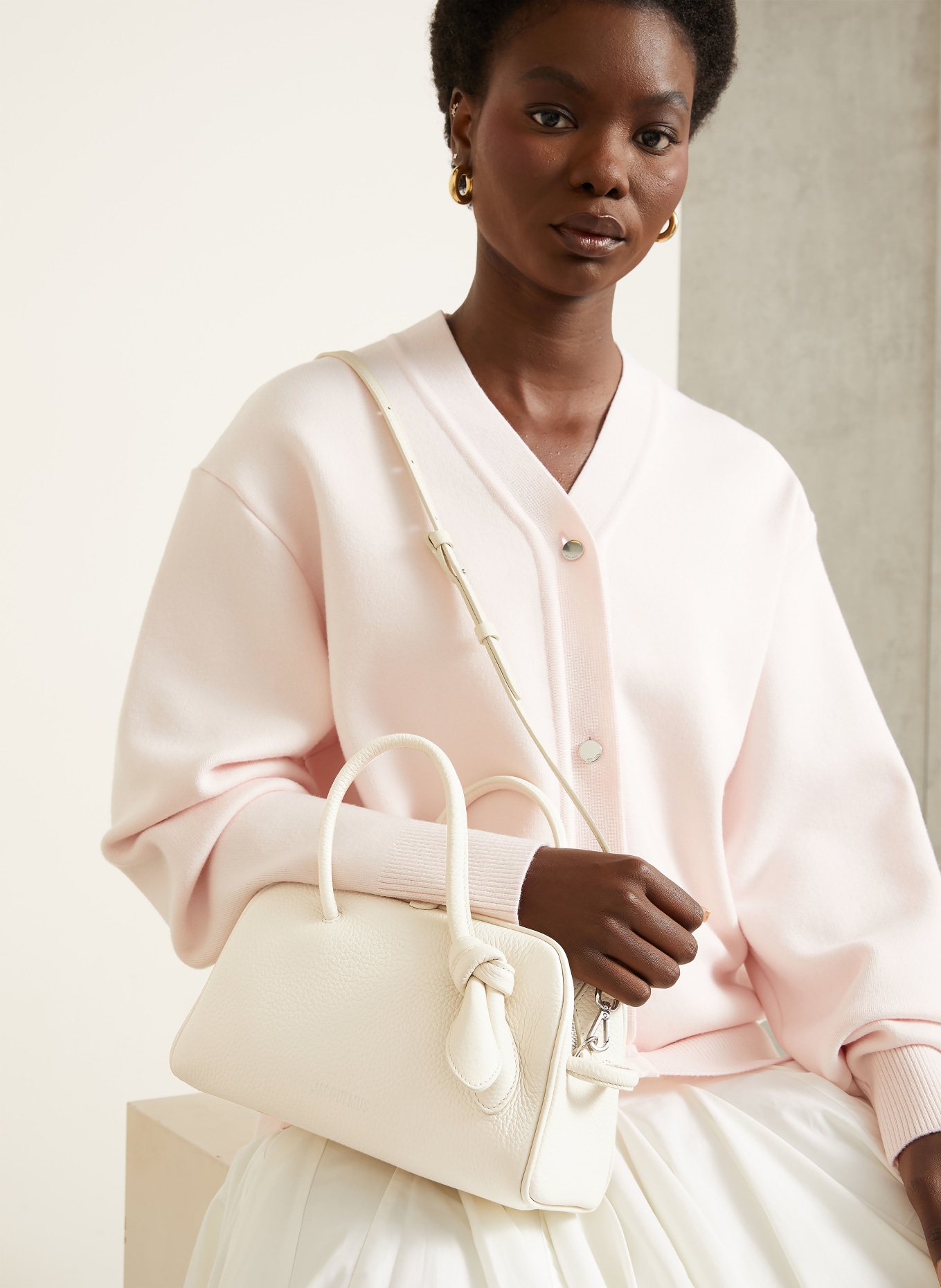 JACQUEMUS Torebka LE PETIT TURISMO: ECRU