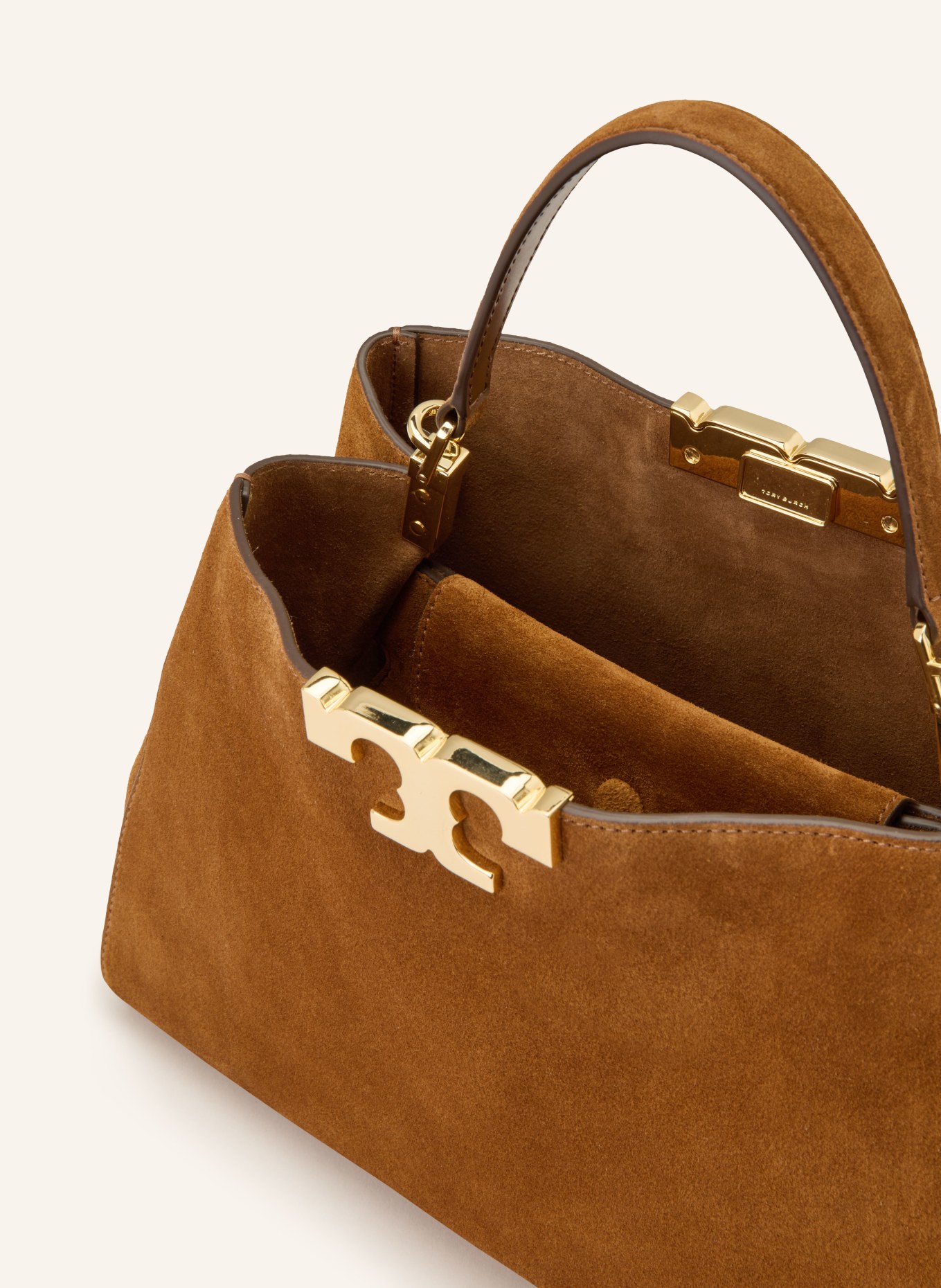 TORY BURCH Schultertasche ELEANOR: COGNAC / GOLD