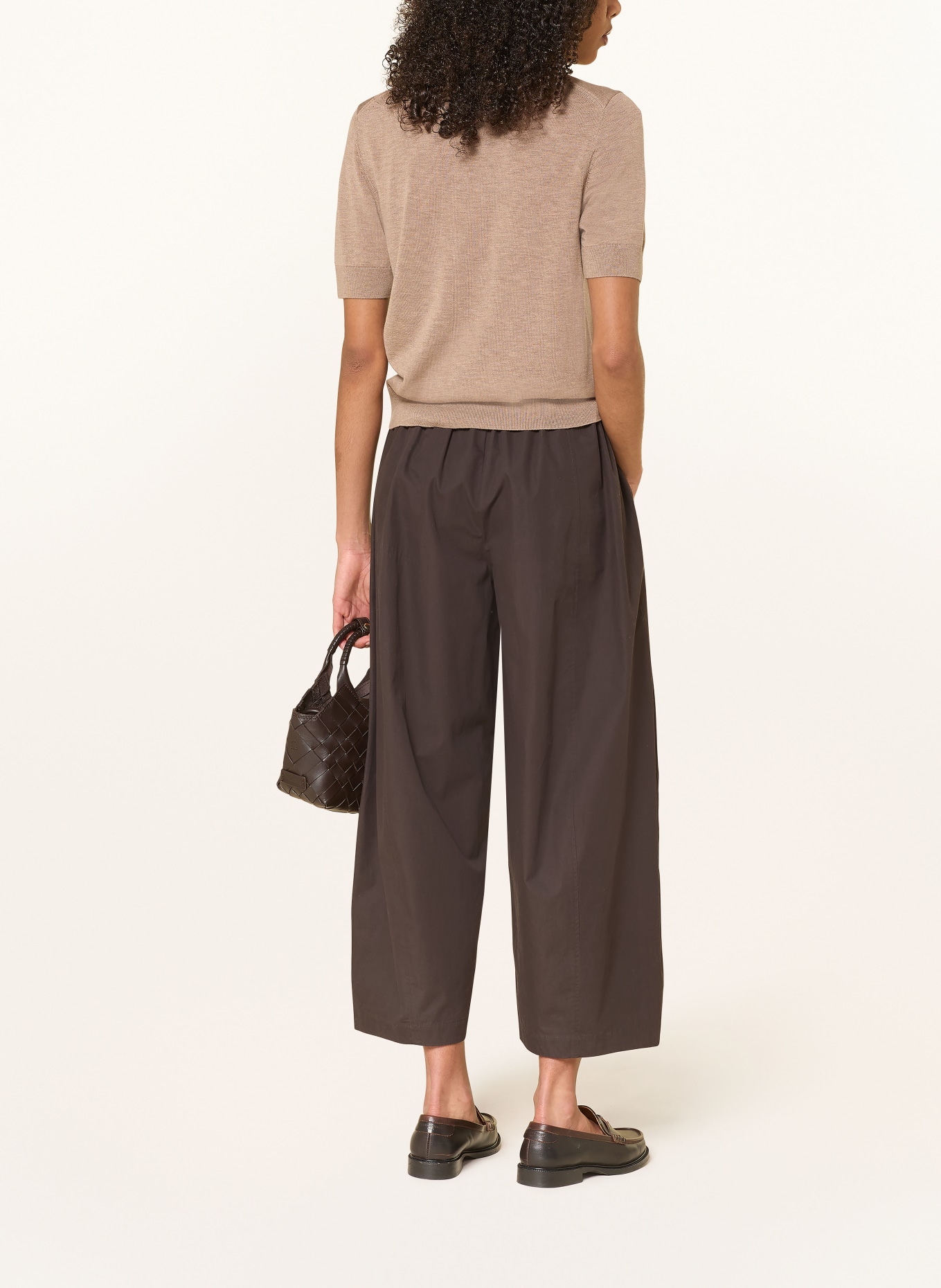 COS pantalon marinière: MARRON FONCÉ