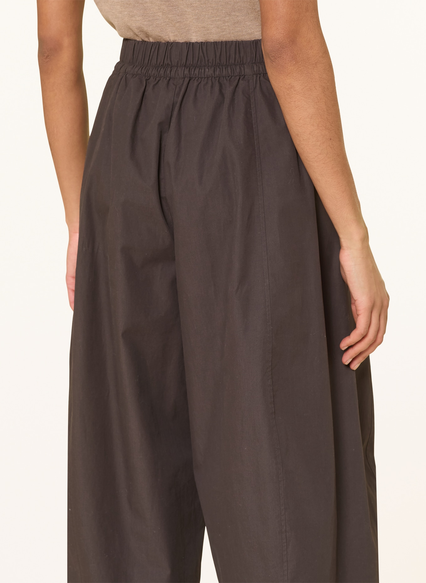 COS pantalon marinière: MARRON FONCÉ