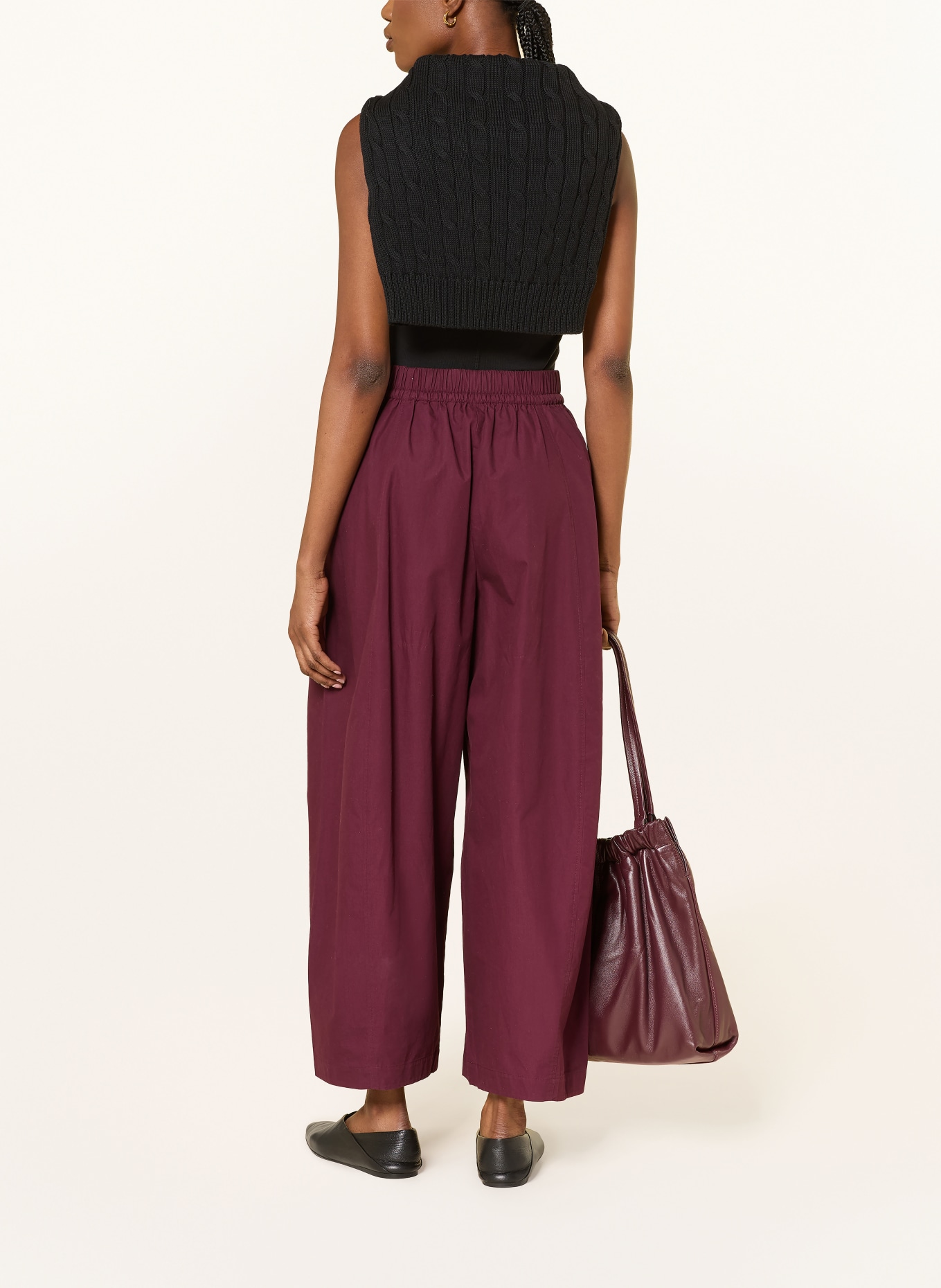 COS marlene broek: DONKERROOD