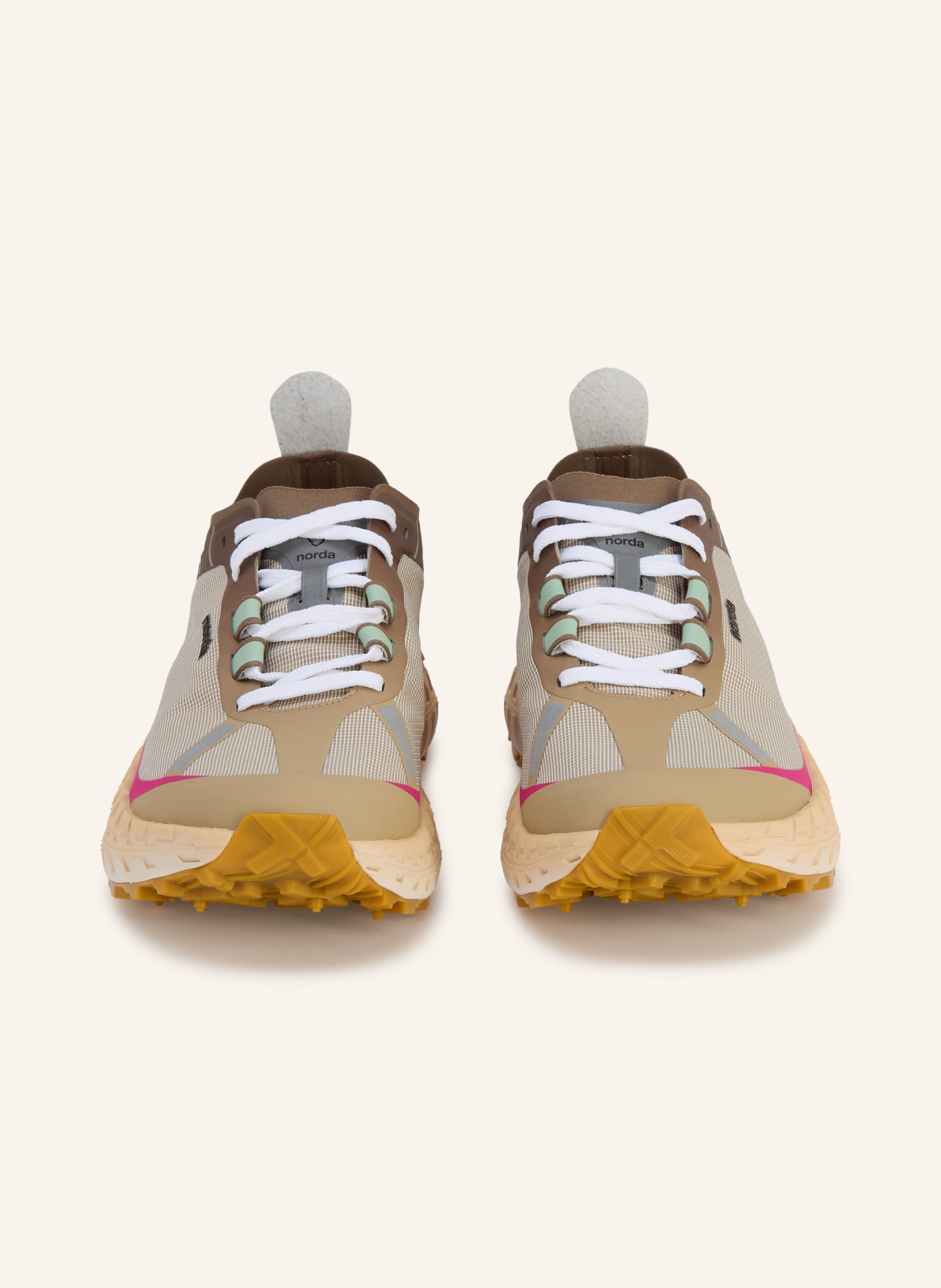 norda Trail running shoes 001: BEIGE / BROWN / PINK