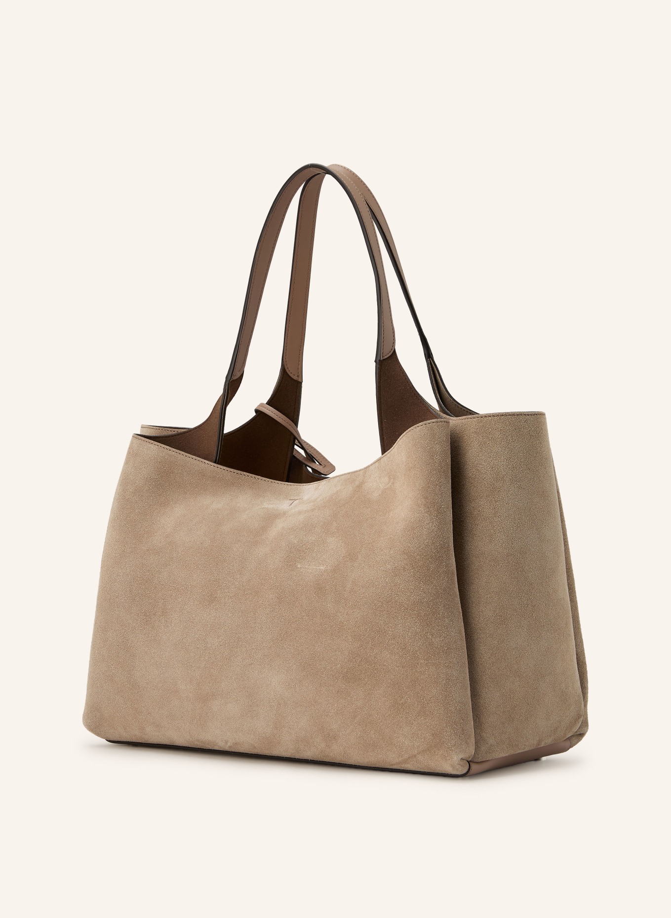 TOD'S Shopper: TAUPE / SILBER