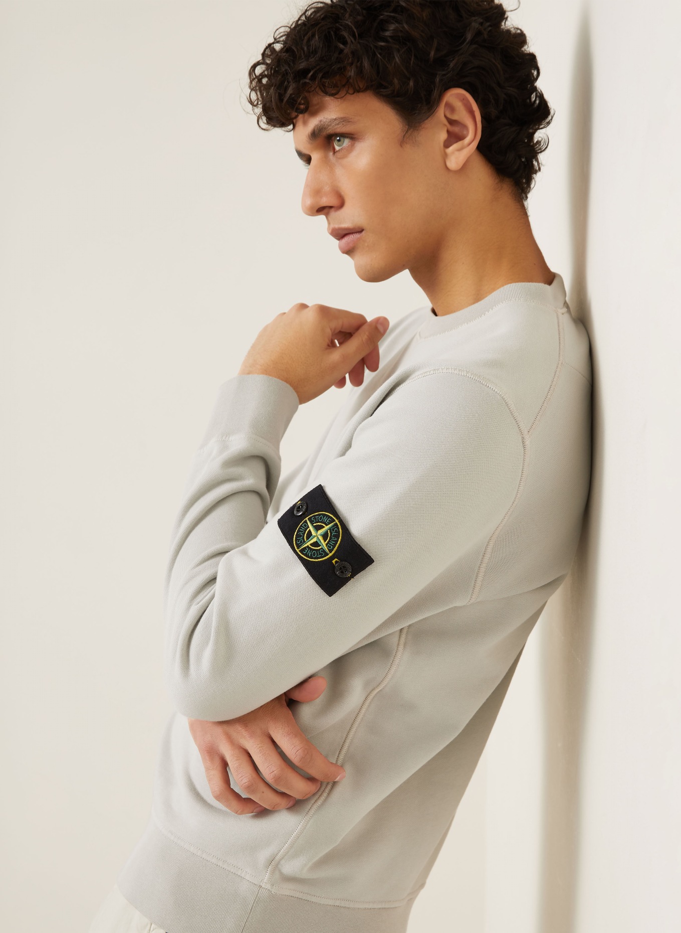 STONE ISLAND sweatshirt: LICHTGRIJS