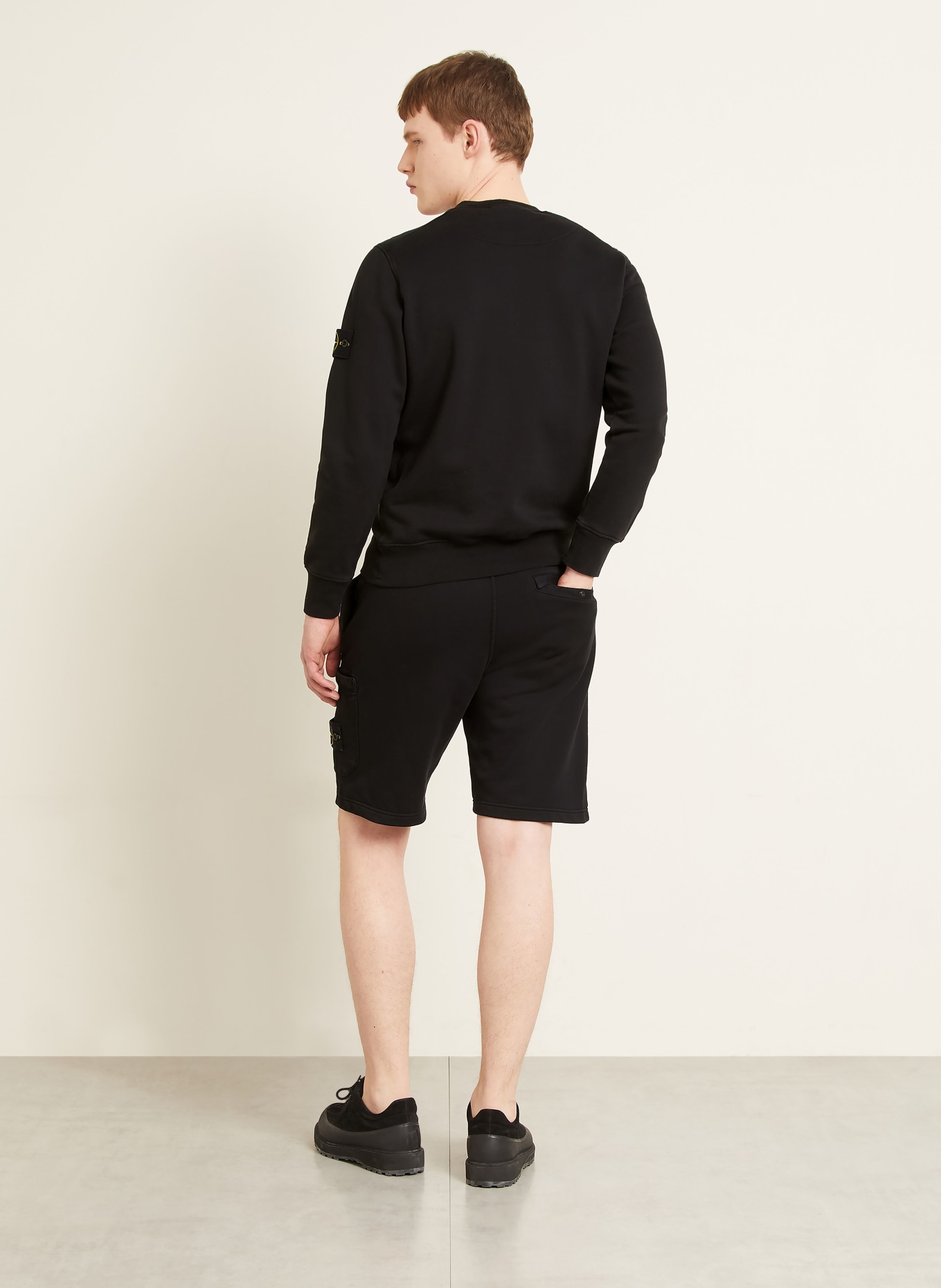 STONE ISLAND Sweatshorts: ZWART