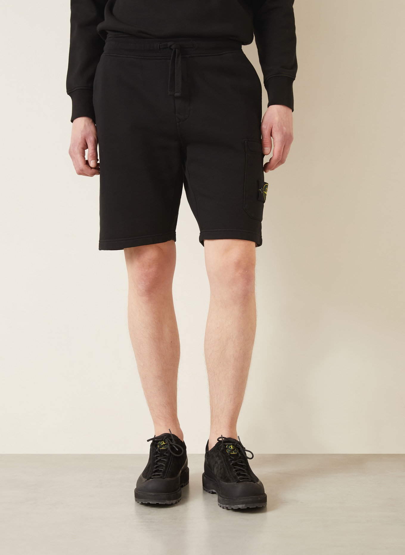 STONE ISLAND Sweatshorts: ZWART