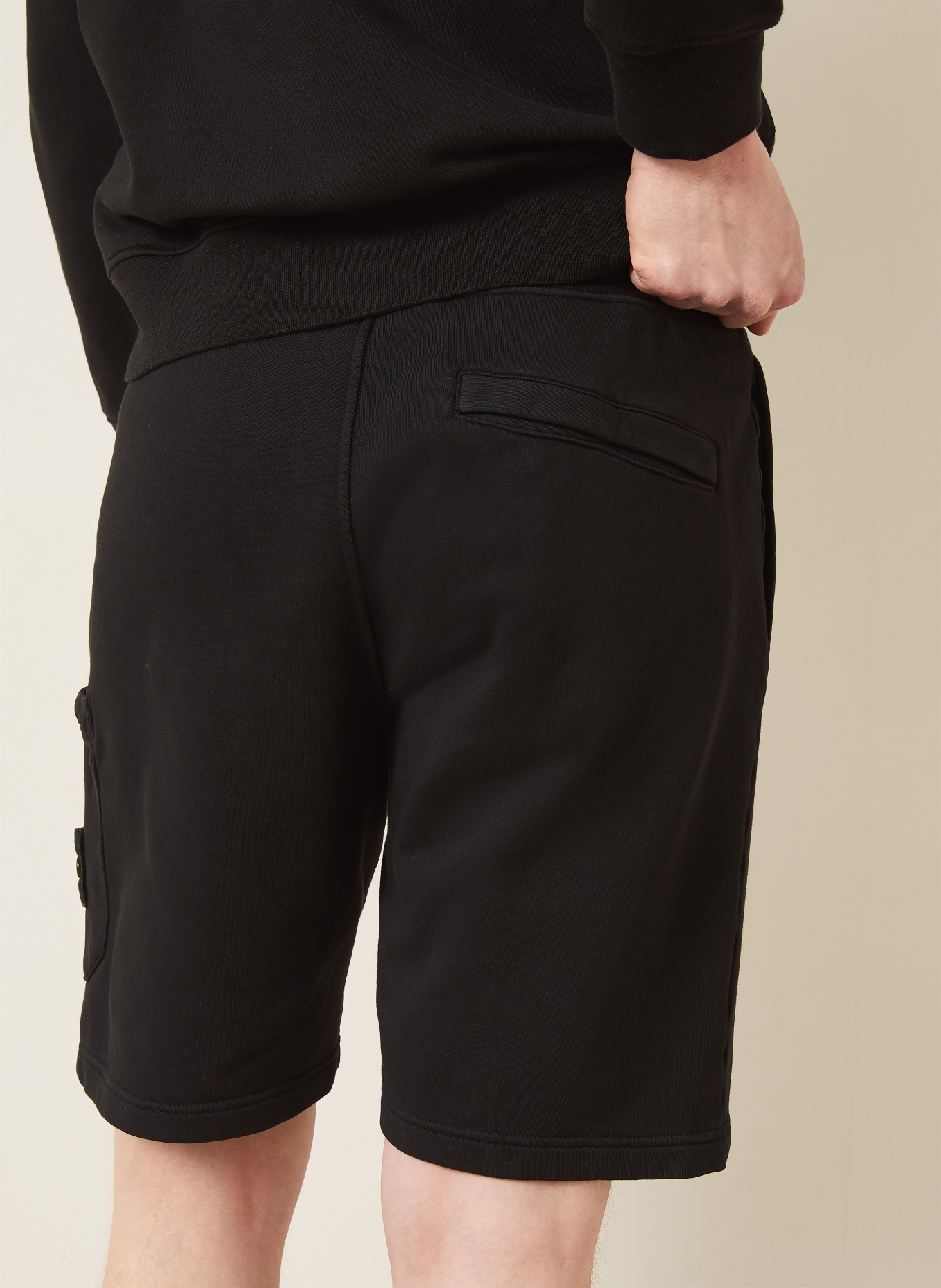 STONE ISLAND Sweatshorts: ZWART