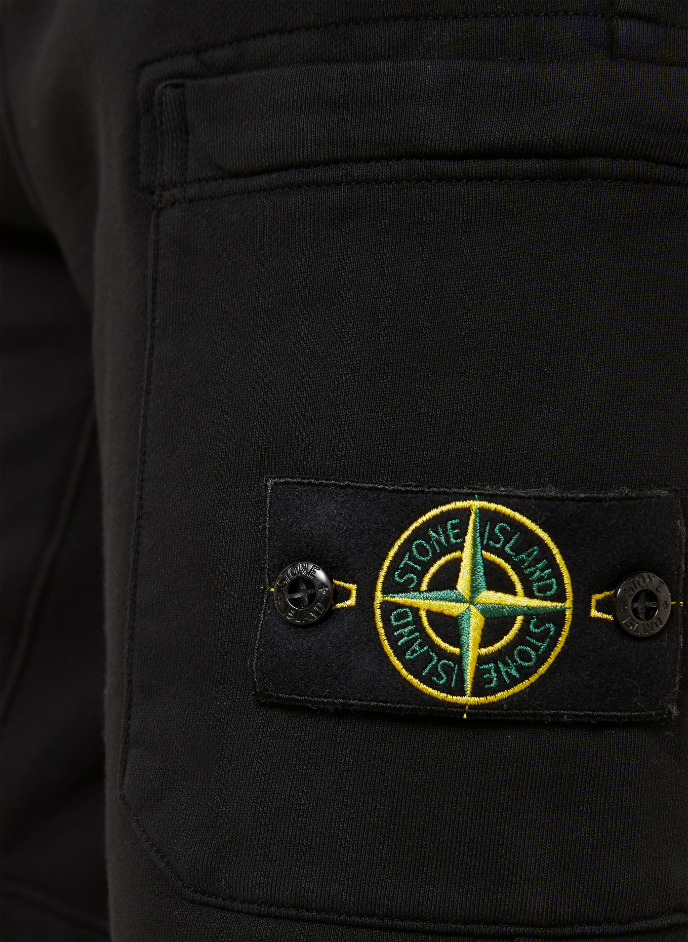 STONE ISLAND Sweatshorts: ZWART