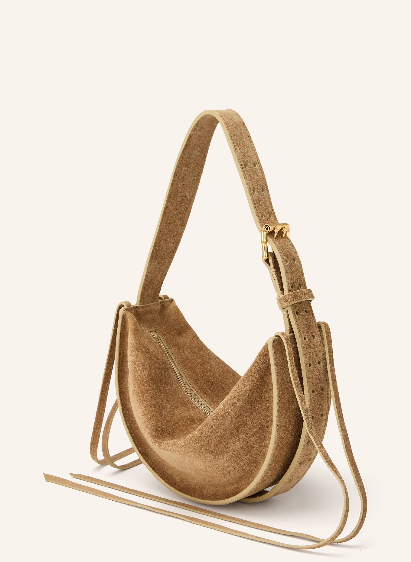 RADICA STUDIO Sac à bandoulière AMACA MINI: MARRON CLAIR / OR