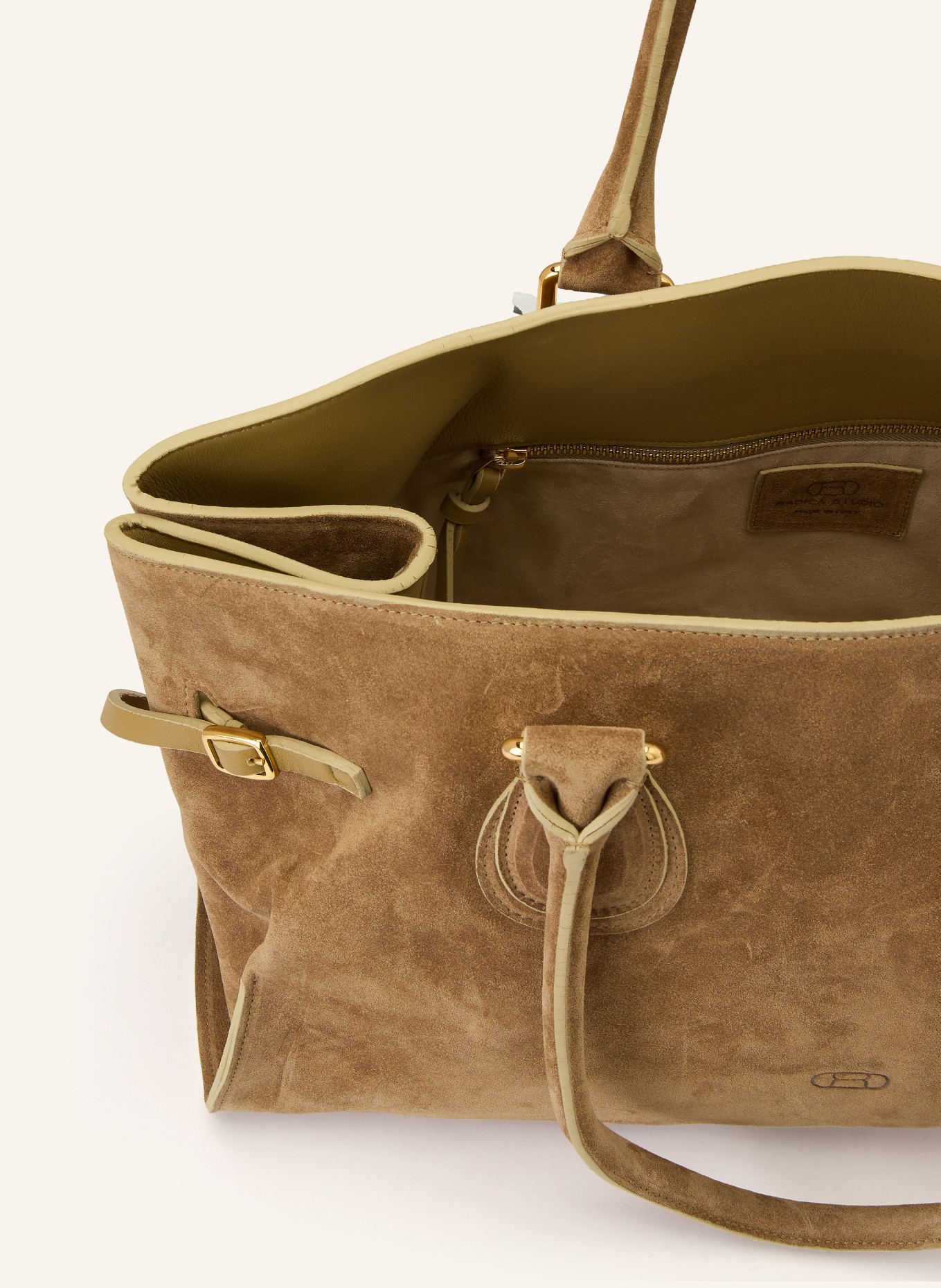 RADICA STUDIO Shopper MAMMA MAXI: COGNAC / GOLD