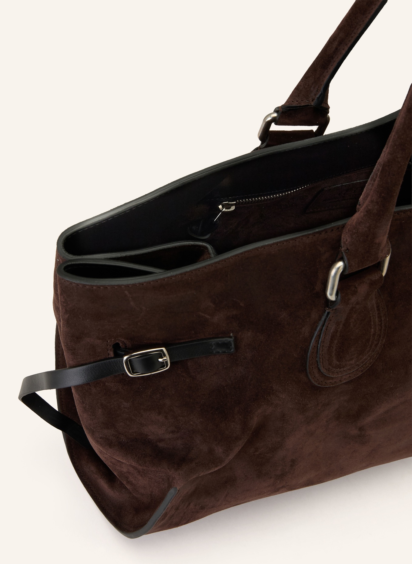 RADICA STUDIO Shopper MAMMA MAXI: DUNKELBRAUN / SILBER / SCHWARZ