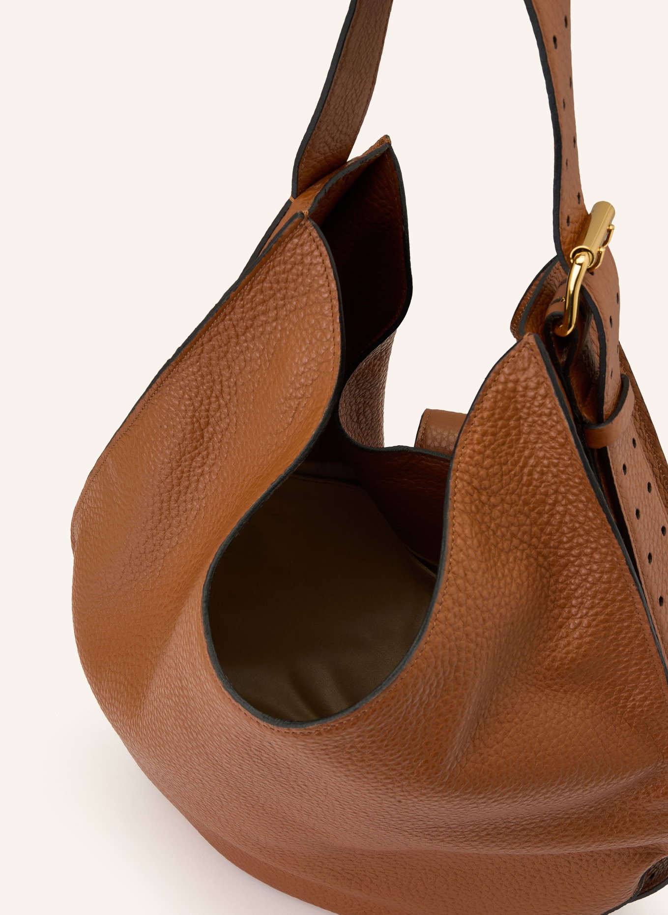 RADICA STUDIO Shopper SUNSET MAXI: BRAUN / GOLD