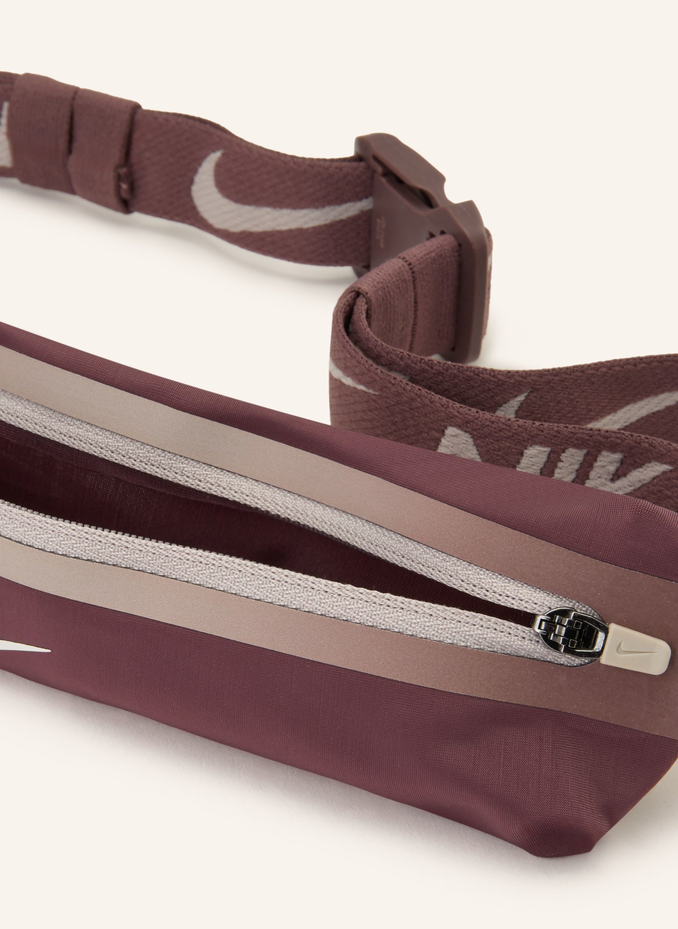 Nike Heuptas SLIM WAISTPACK 4.0: DONKERPAARS / LICHTGRIJS