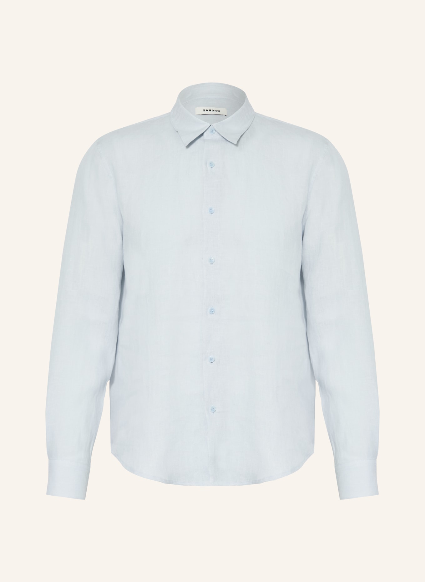 SANDRO Koszula z lnu regular fit: JASNONIEBIESKI