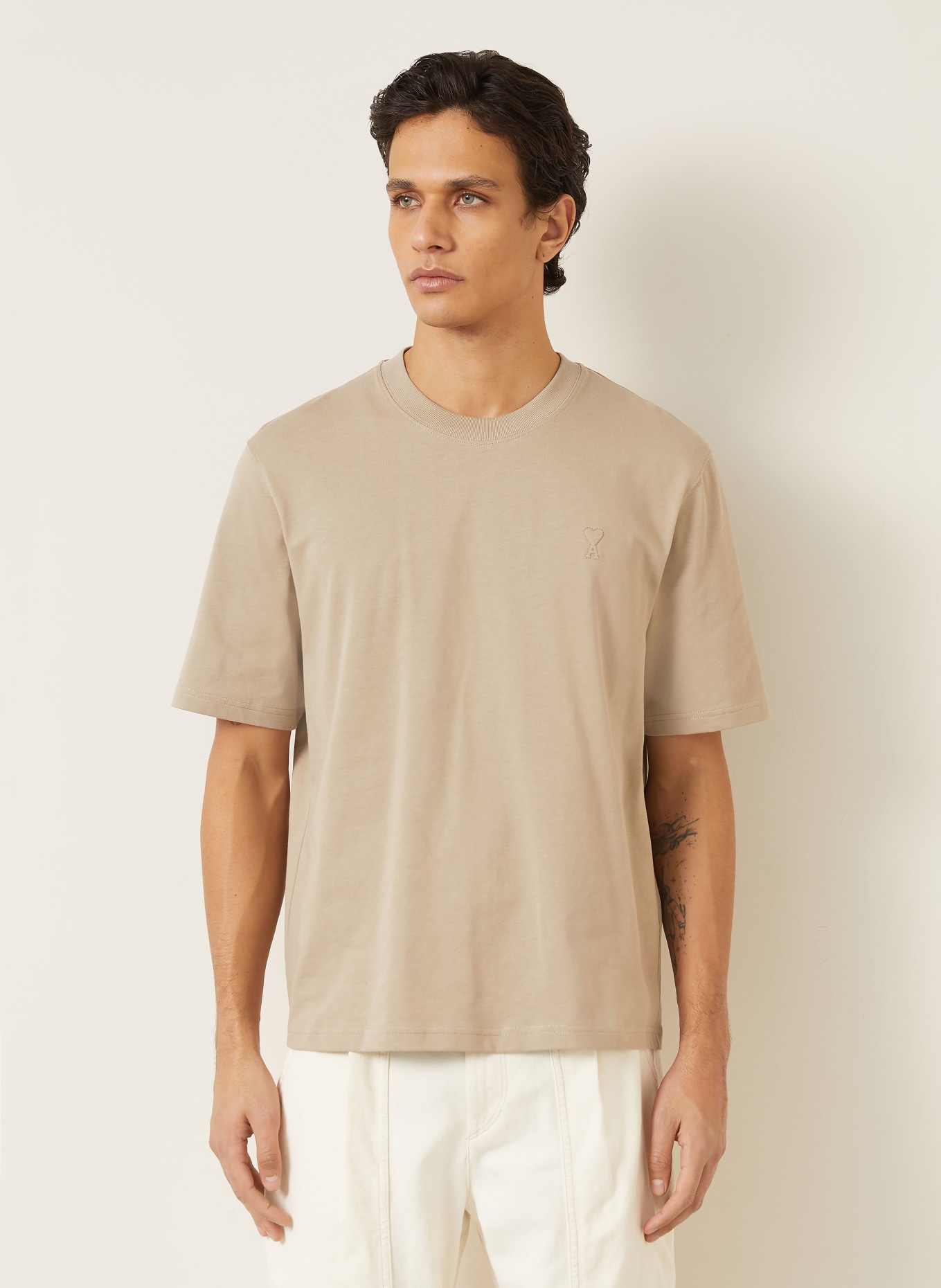 AMI PARIS T-shirt: BEIGE