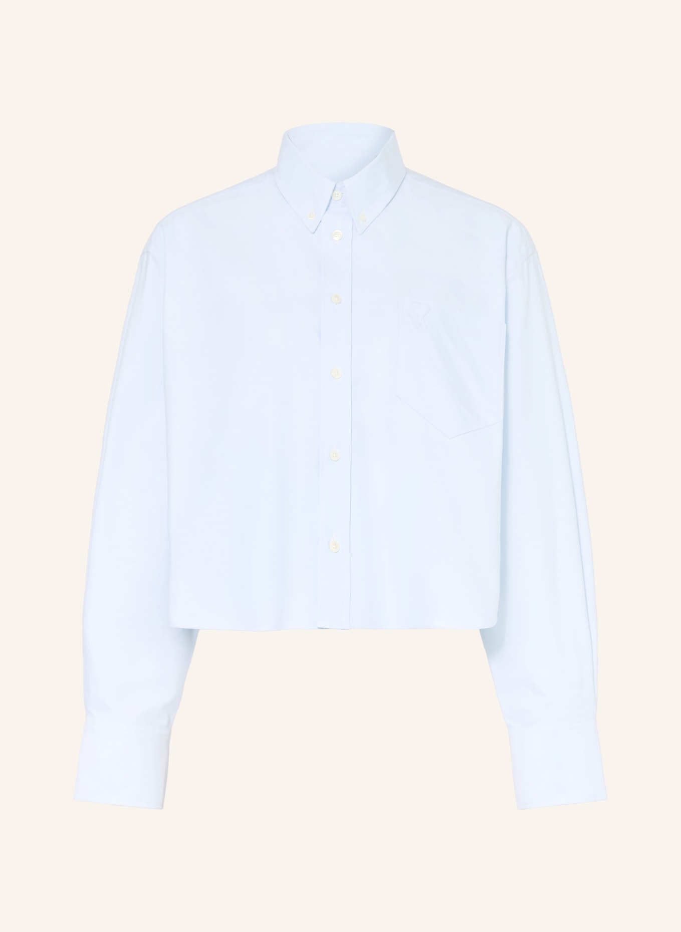 AMI PARIS Cropped-Hemdbluse: HELLBLAU