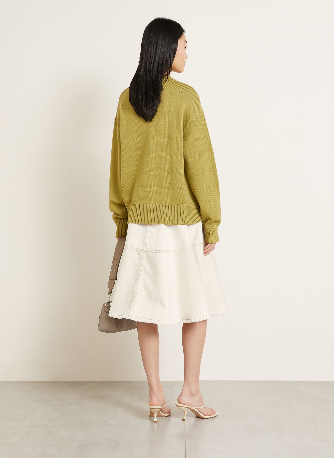 AMI PARIS Jeansrock: CREME