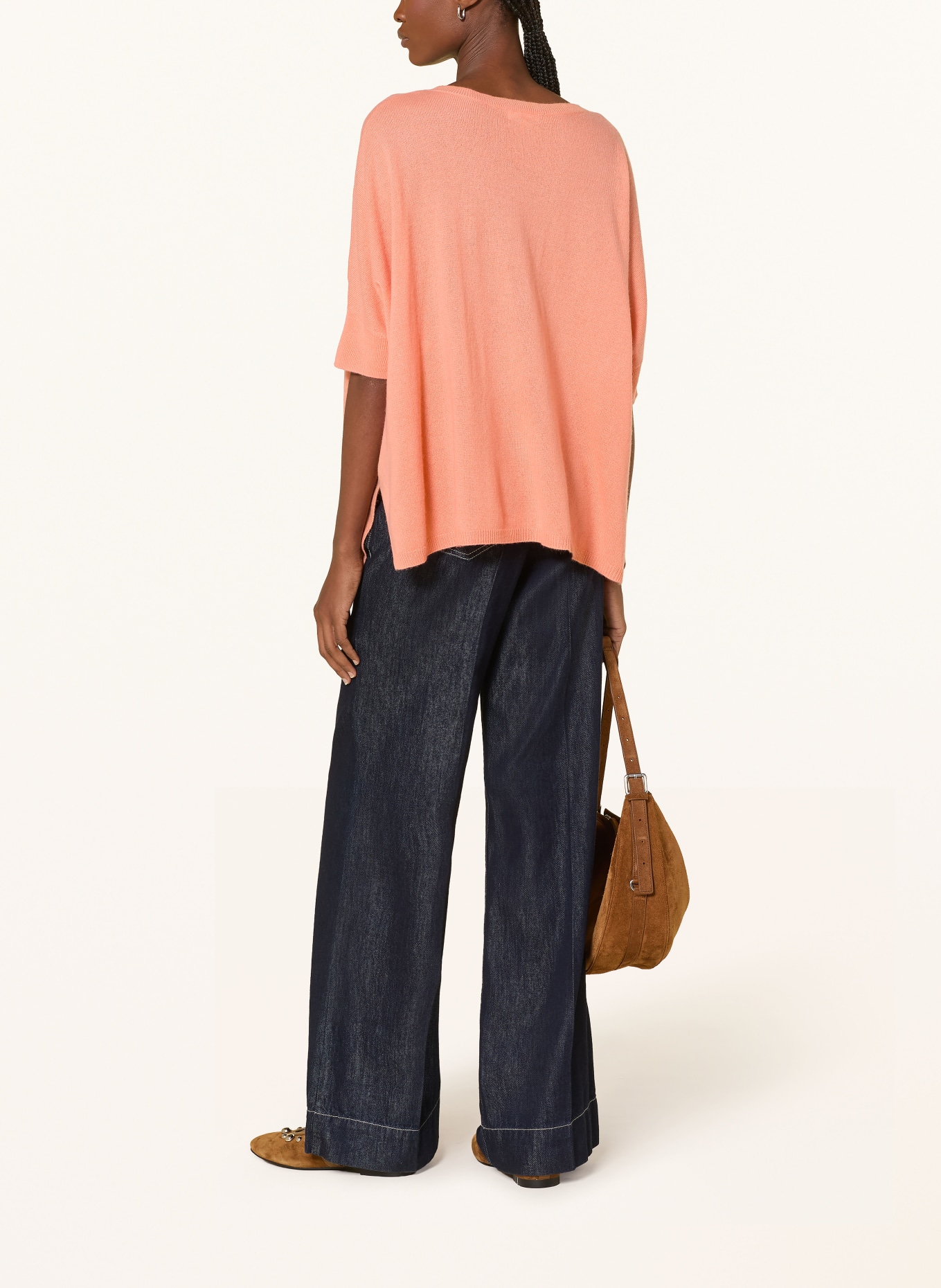 darling harbour Strickshirt aus Cashmere: APRICOT