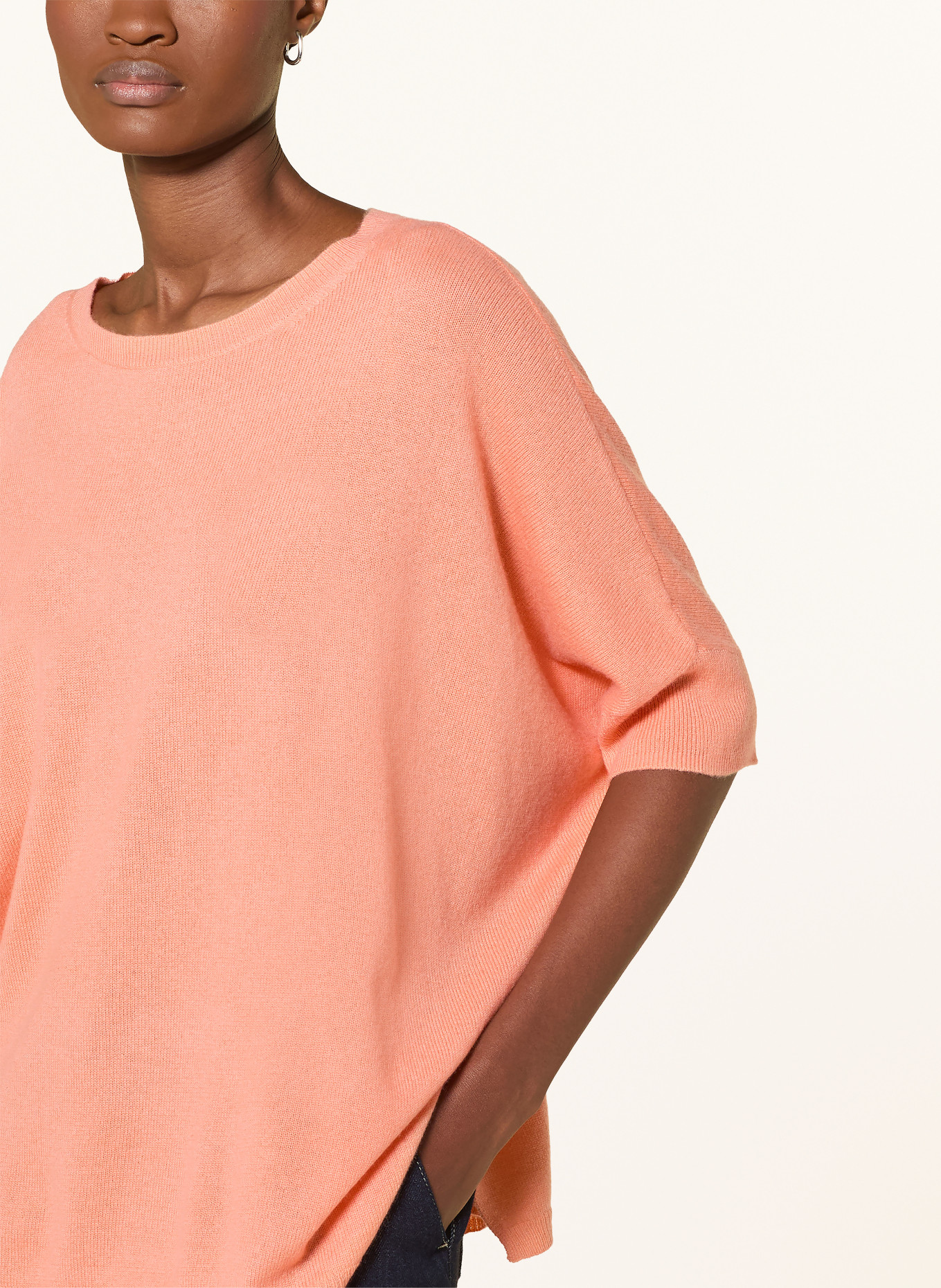 darling harbour Strickshirt aus Cashmere: APRICOT