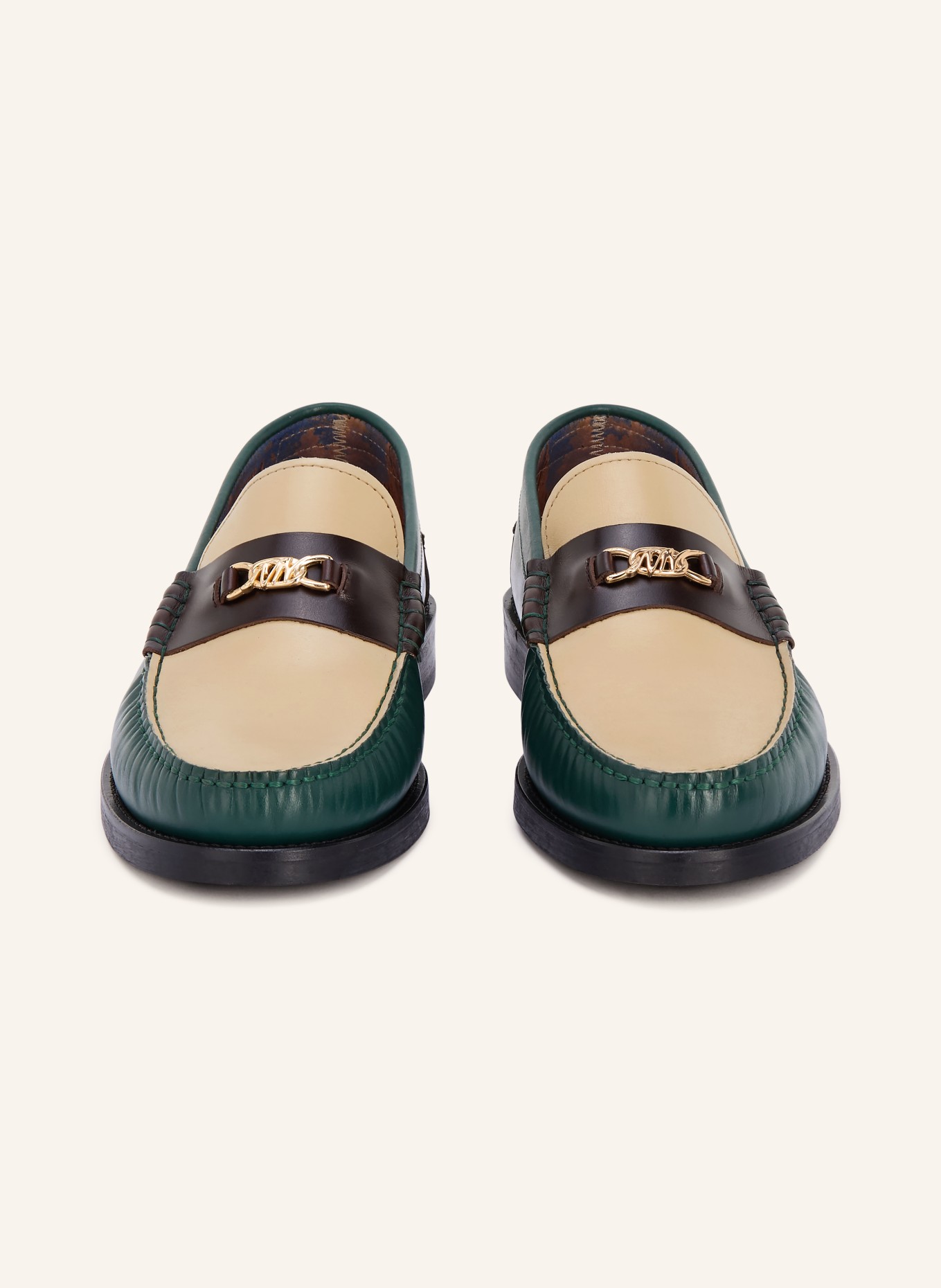 NAKED WOLFE Slip-ons ROMA: GREEN / BEIGE / BLACK