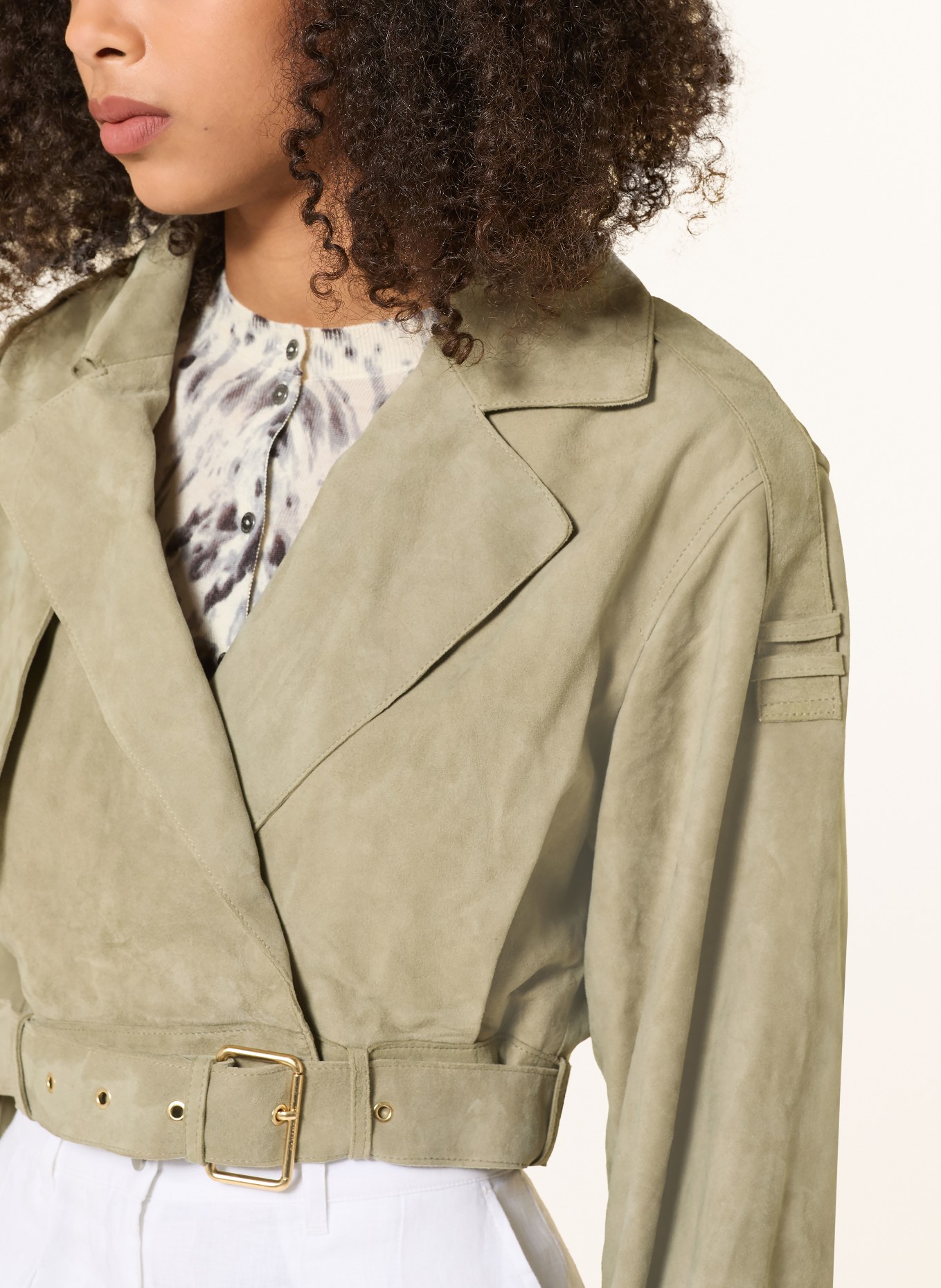 ALLSAINTS Kurtka skórzana OPHELIA: OLIWKOWY