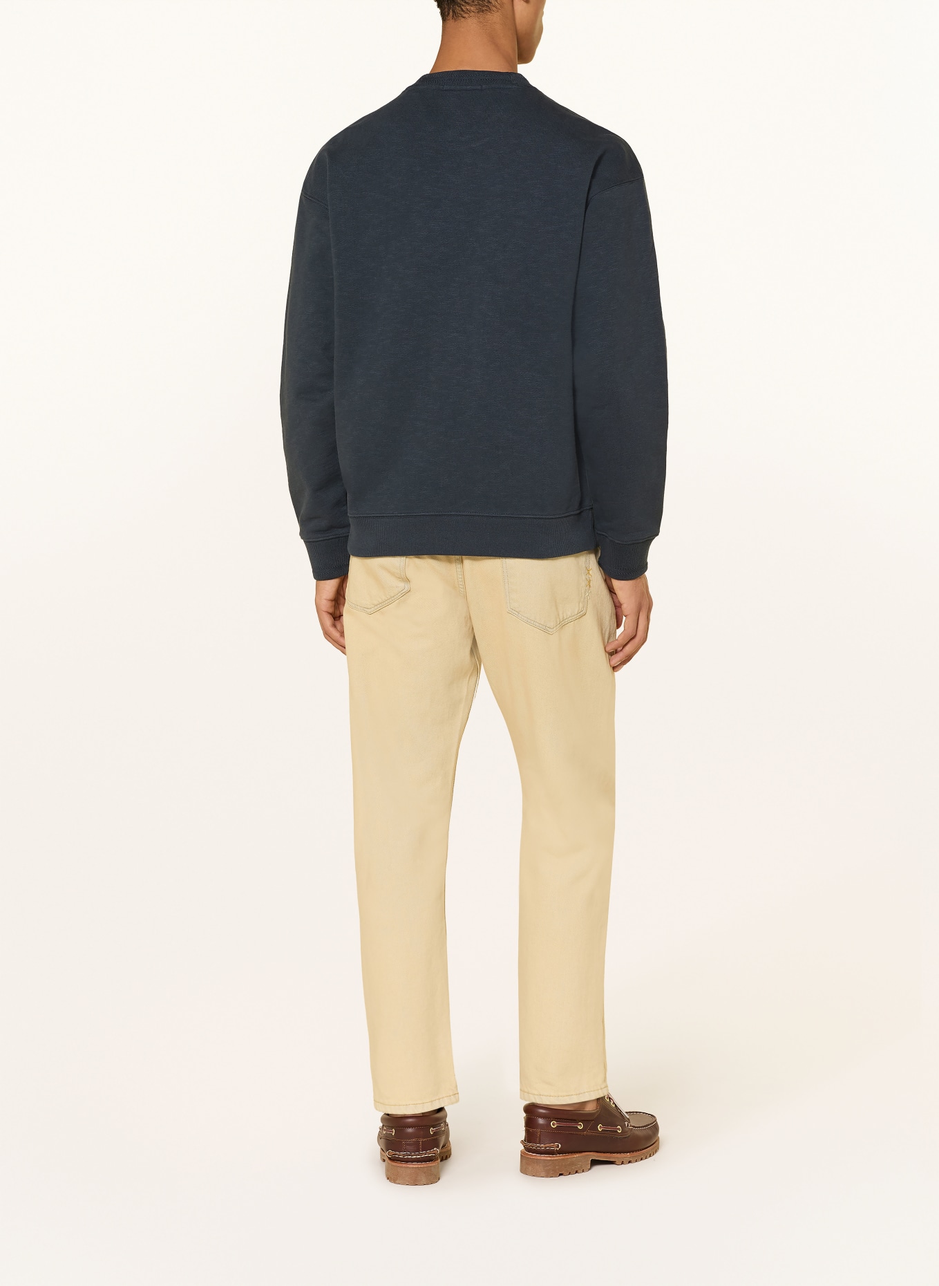 SCOTCH & SODA sweat-shirt: BLEU FONCÉ / BEIGE