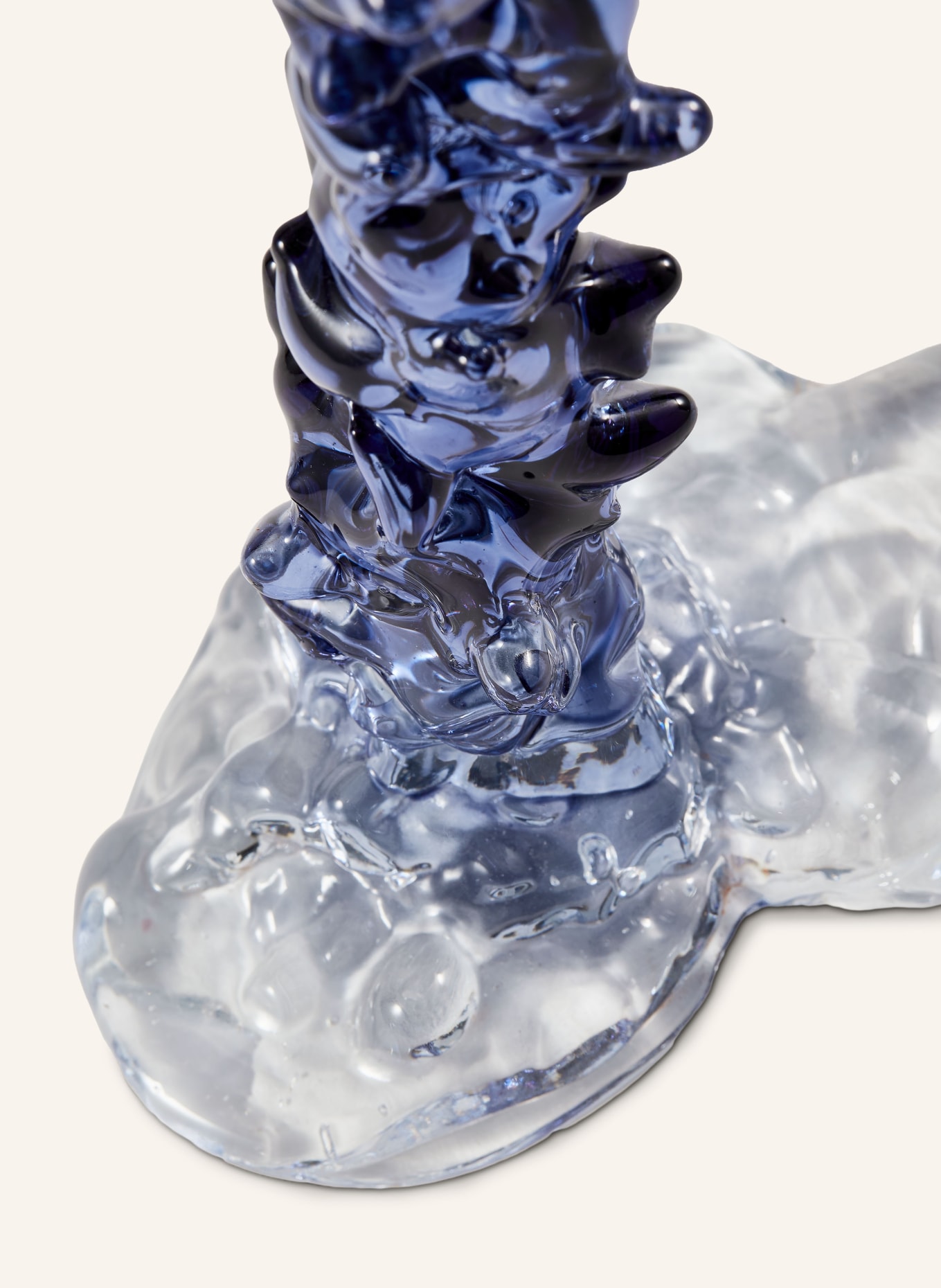 POLSPOTTEN Kandelaar DRIP: LICHTBLAUW