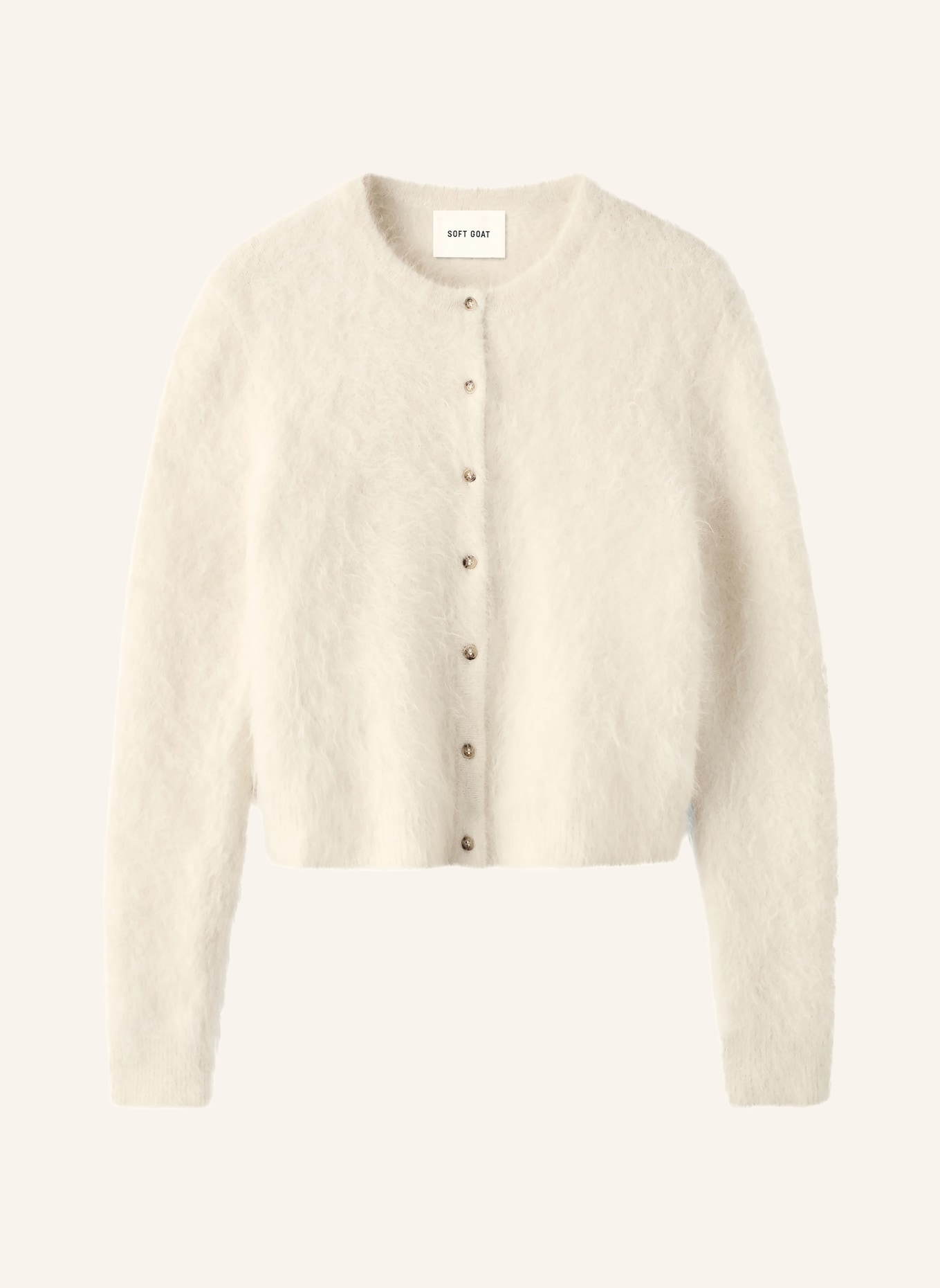 SOFT GOAT Cardigan en alpaga: CRÈME