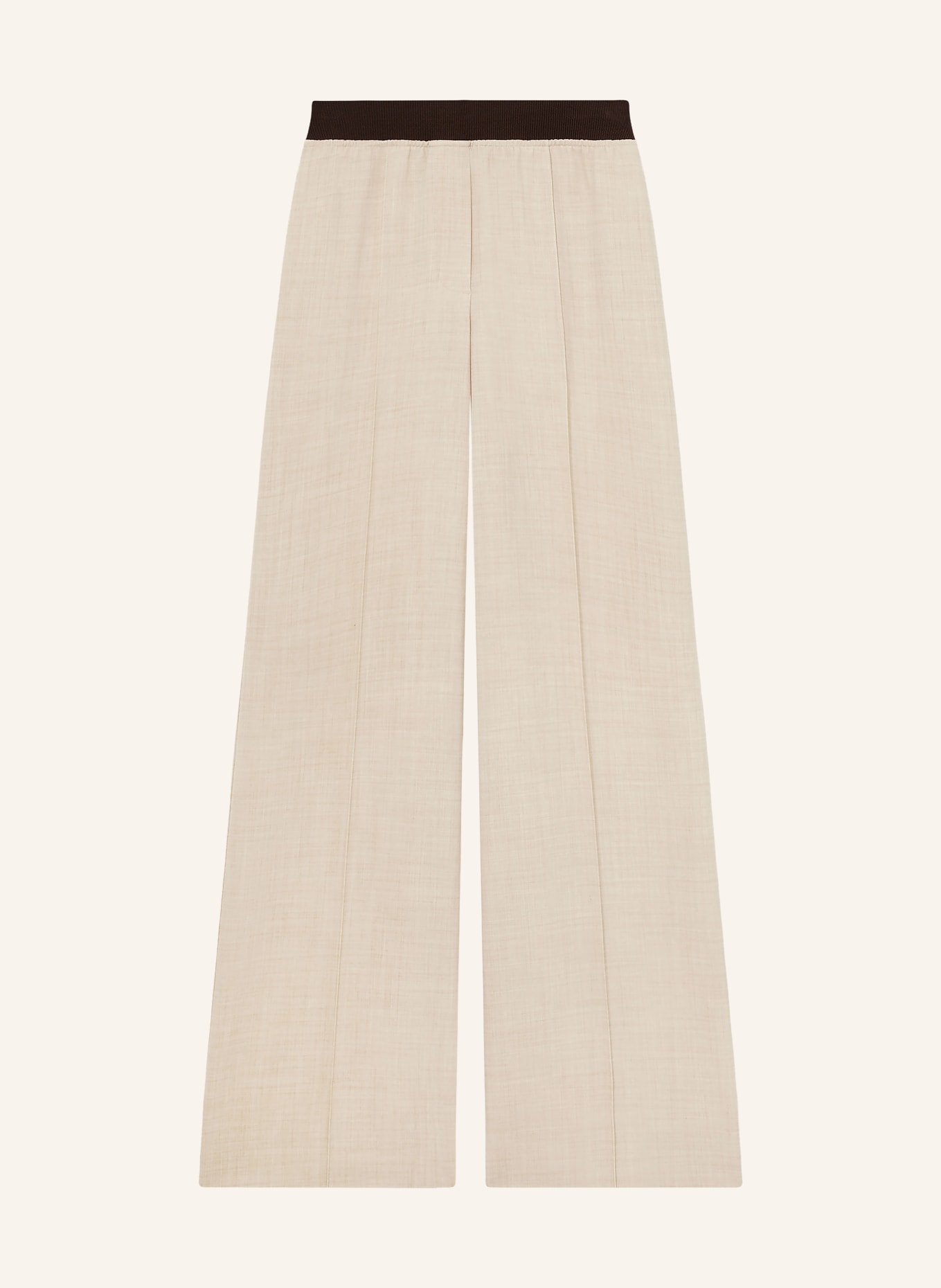 REISS Marlene pants WILDE: CREAM / DARK BROWN