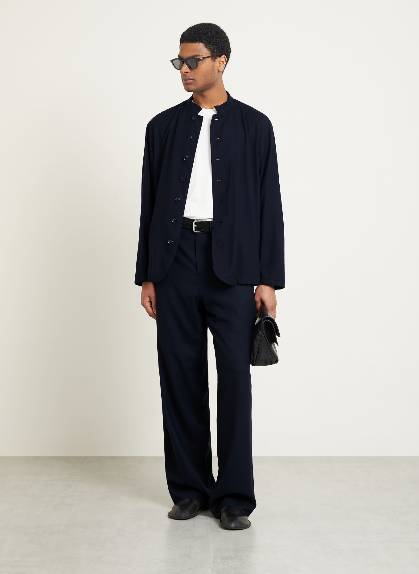 GIORGIO ARMANI Flanell-Overshirt: UB109 DARK NAVY