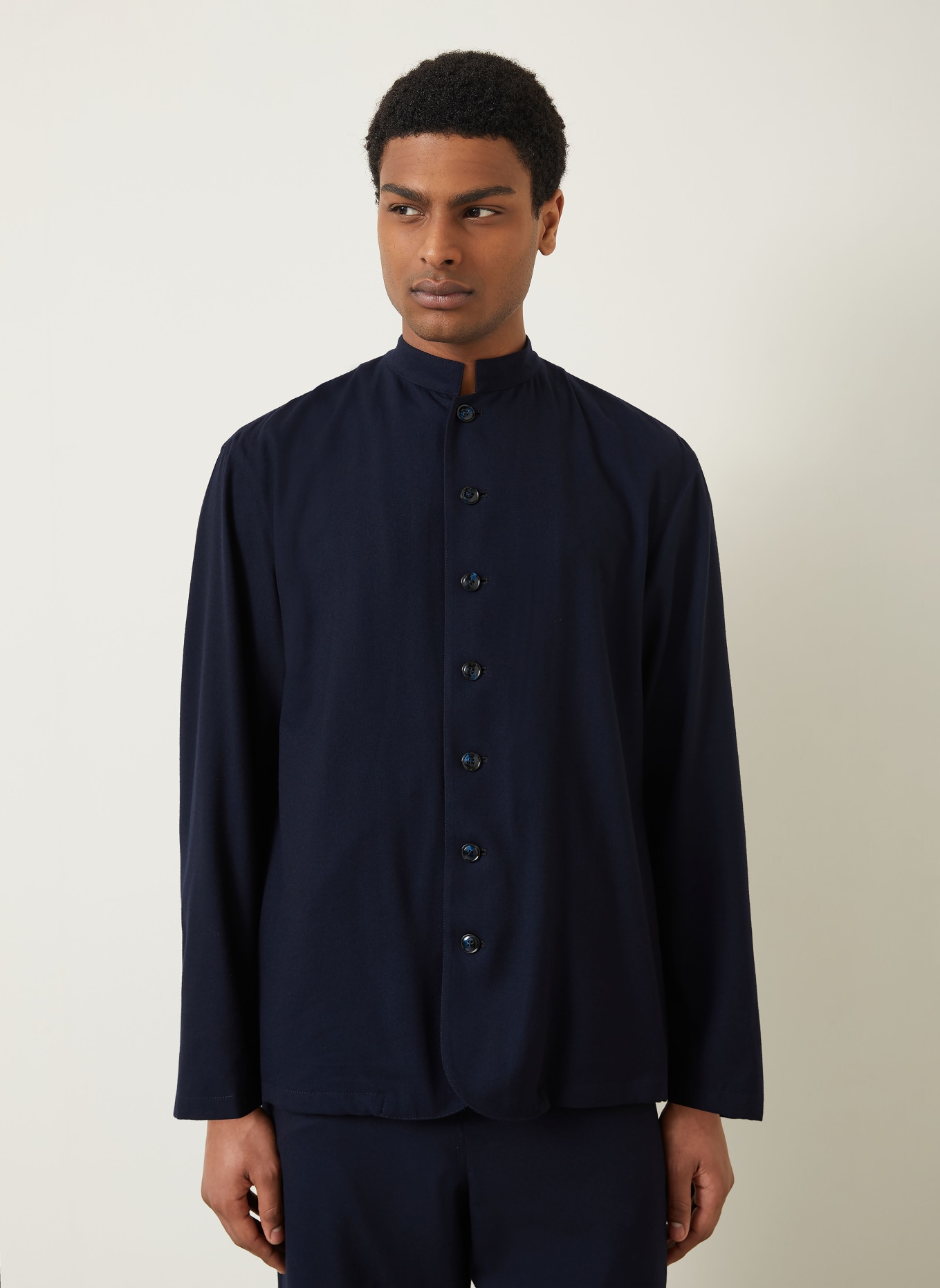 GIORGIO ARMANI Flanell-Overshirt: UB109 DARK NAVY