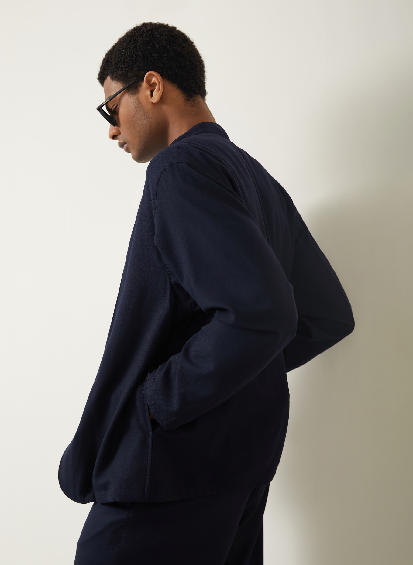 GIORGIO ARMANI Flanell-Overshirt: UB109 DARK NAVY