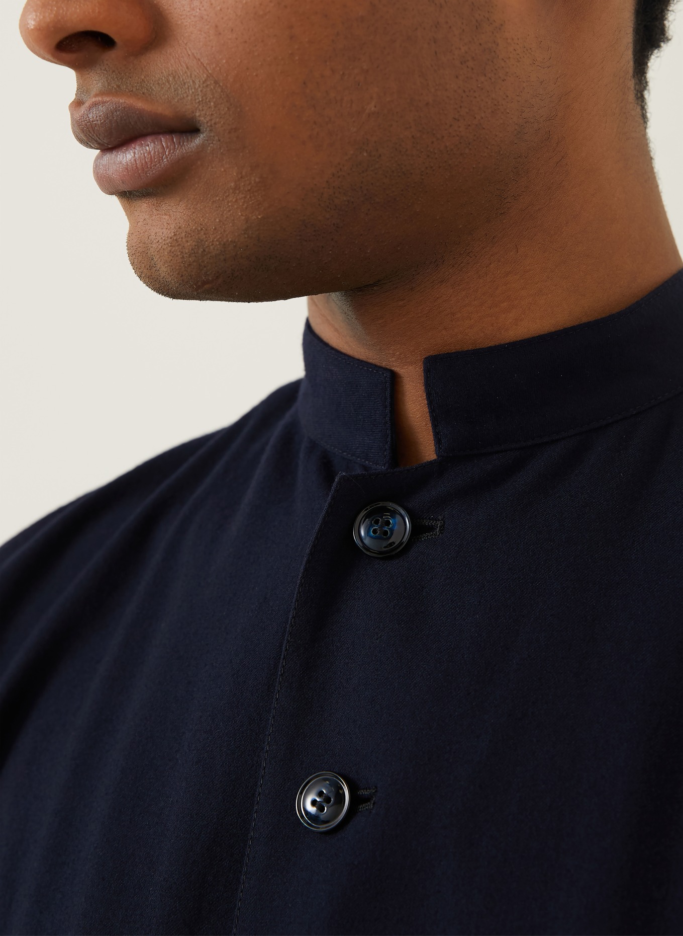 GIORGIO ARMANI Flanell-Overshirt: UB109 DARK NAVY