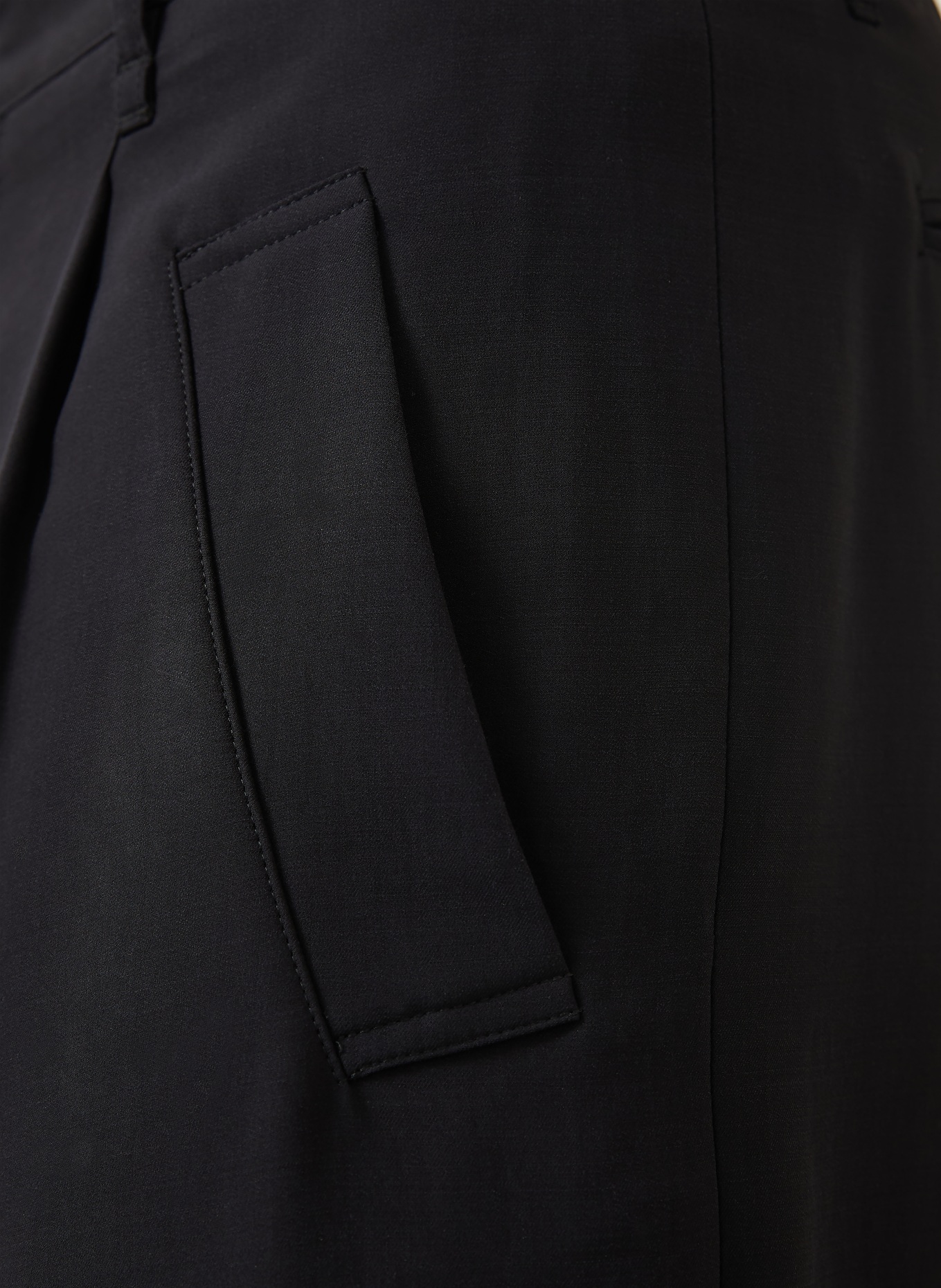 GIORGIO ARMANI Anzughose Regular Fit aus Seide: UC001 BLACK BEAUTY