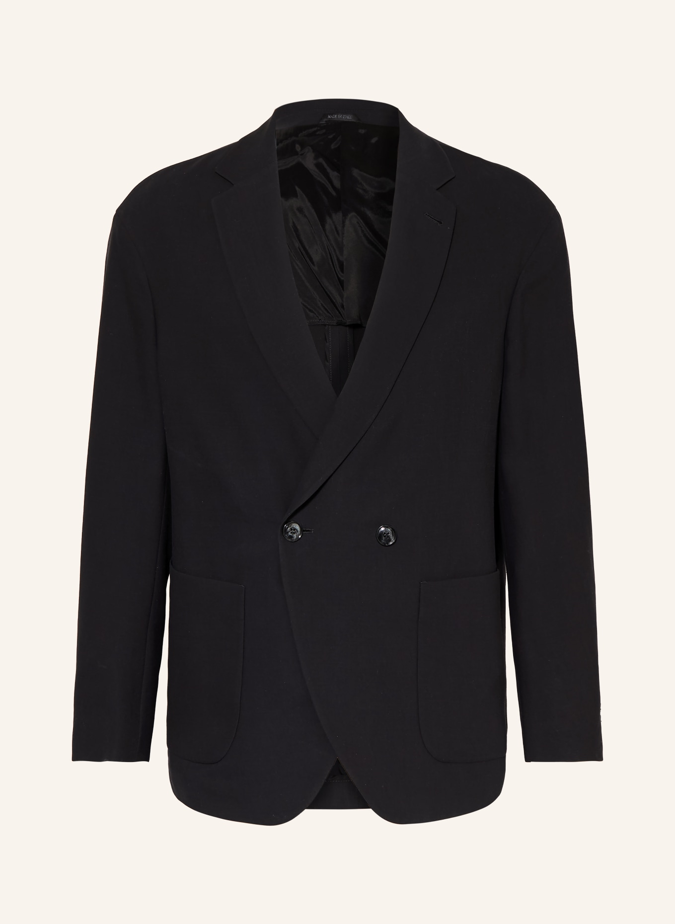 GIORGIO ARMANI Veste de costume coupe classique en soie: UC001 BLACK BEAUTY