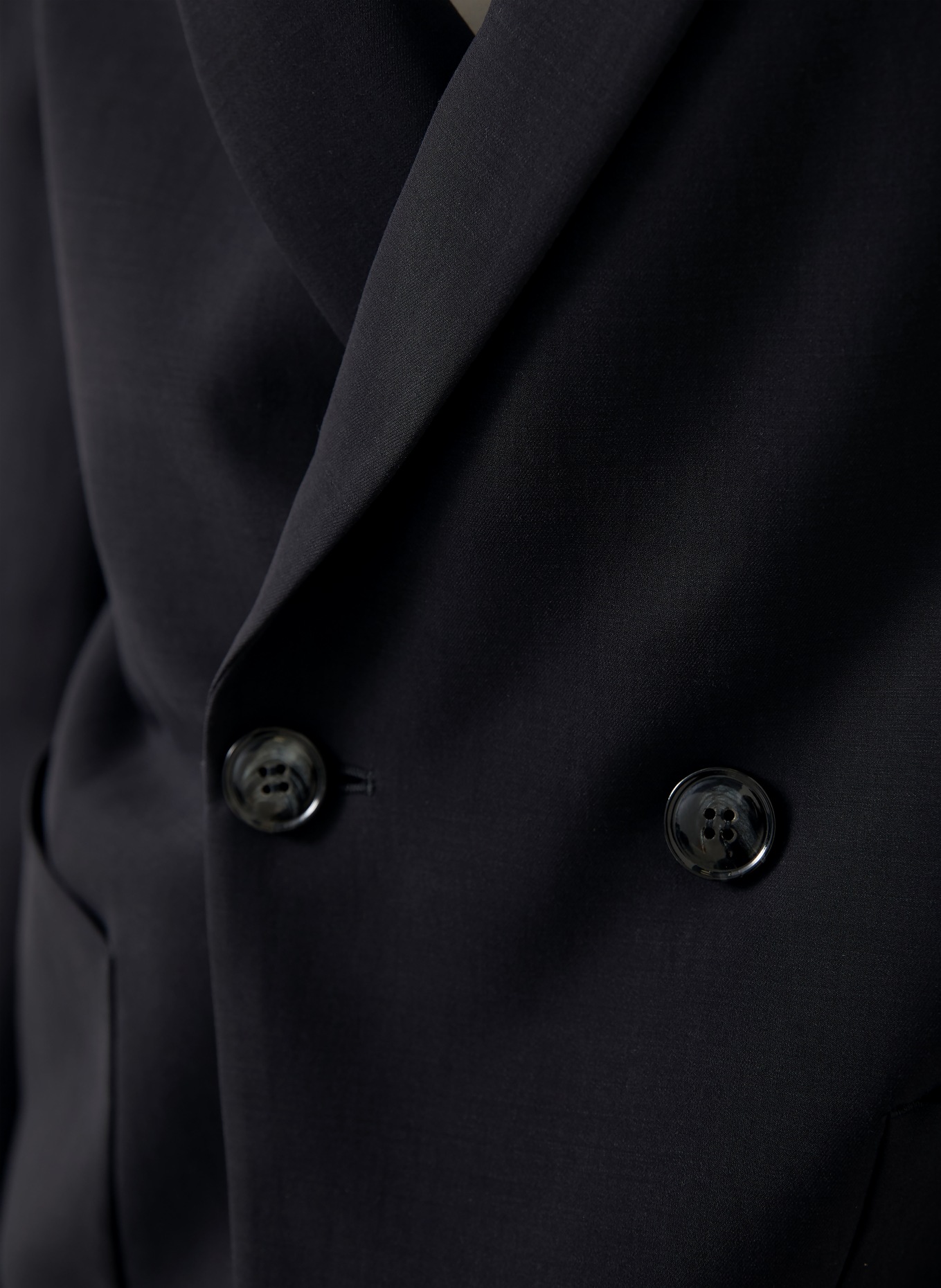 GIORGIO ARMANI Veste de costume coupe classique en soie: UC001 BLACK BEAUTY