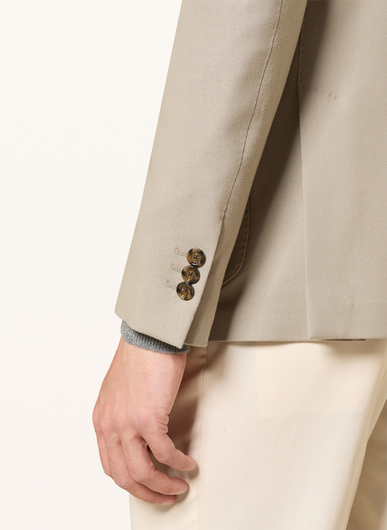 LARDINI Colbert met extra slanke pasvorm: BEIGE