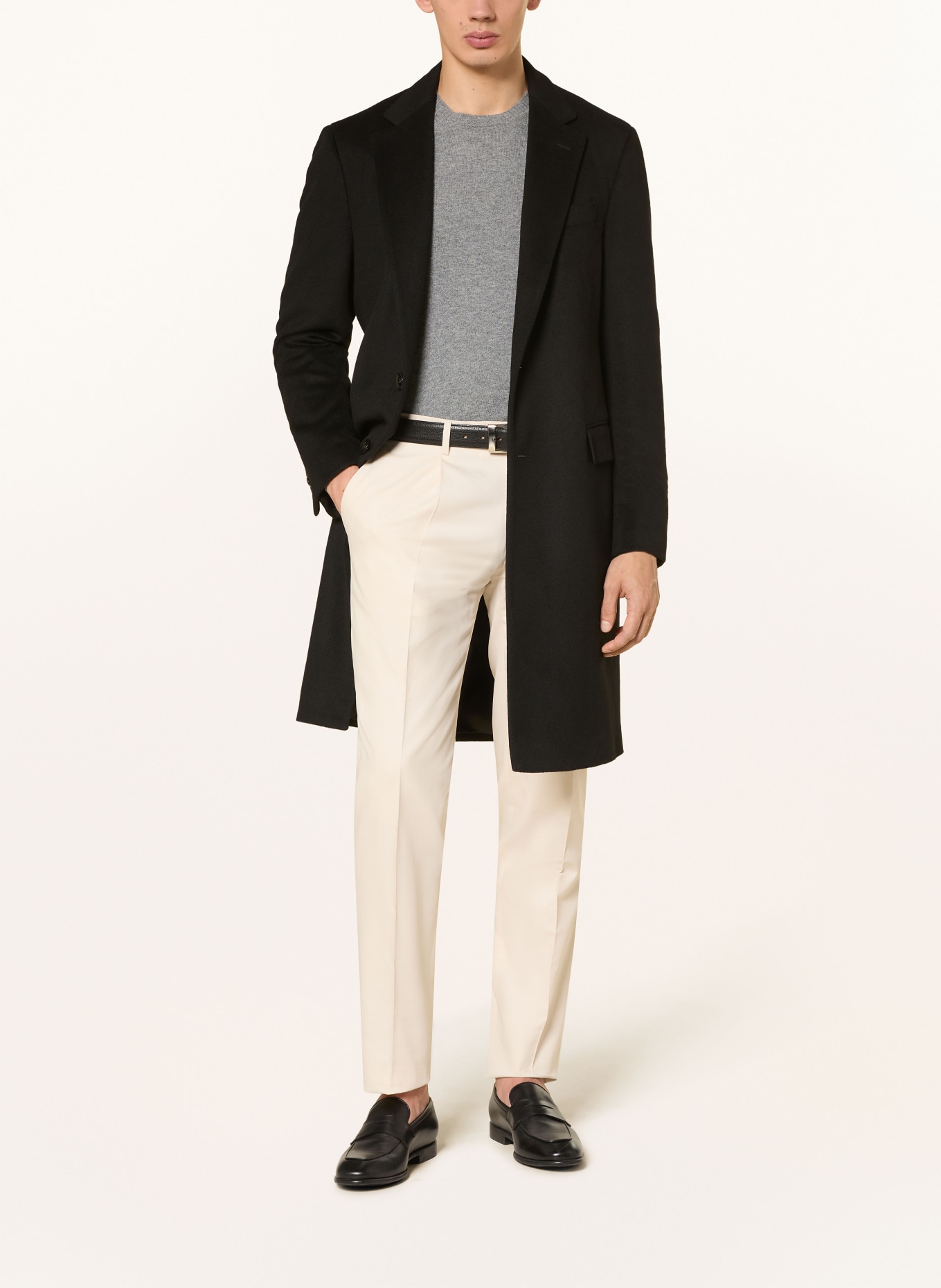 LARDINI Płaszcz z kaszmiru: CZARNY